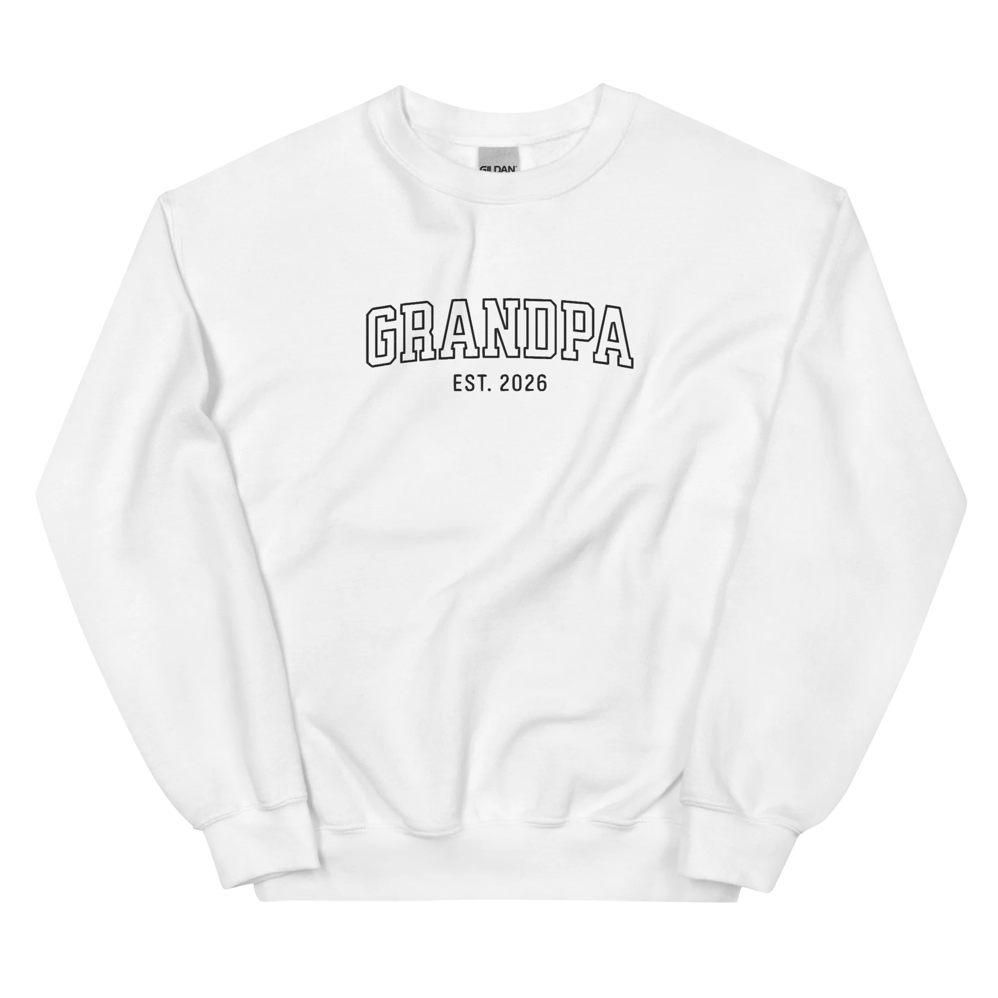 CUSTOM YEAR Grandpa Grandfather Varsity Embroidered Sweatshirt - Image 4
