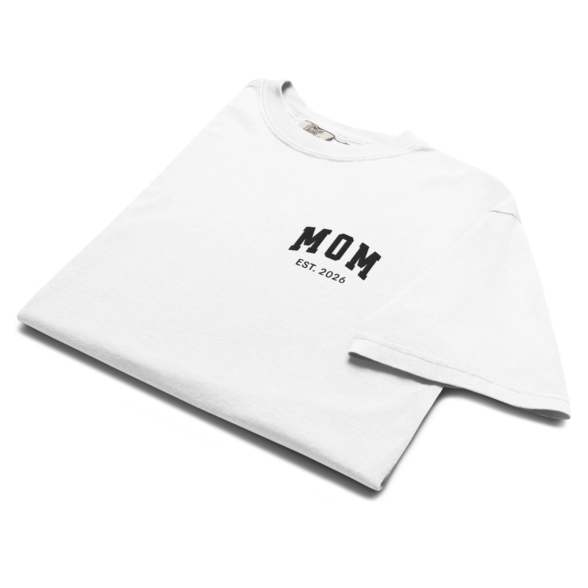 CUSTOM YEAR Mom Embroidered Classic T-Shirt - Image 5