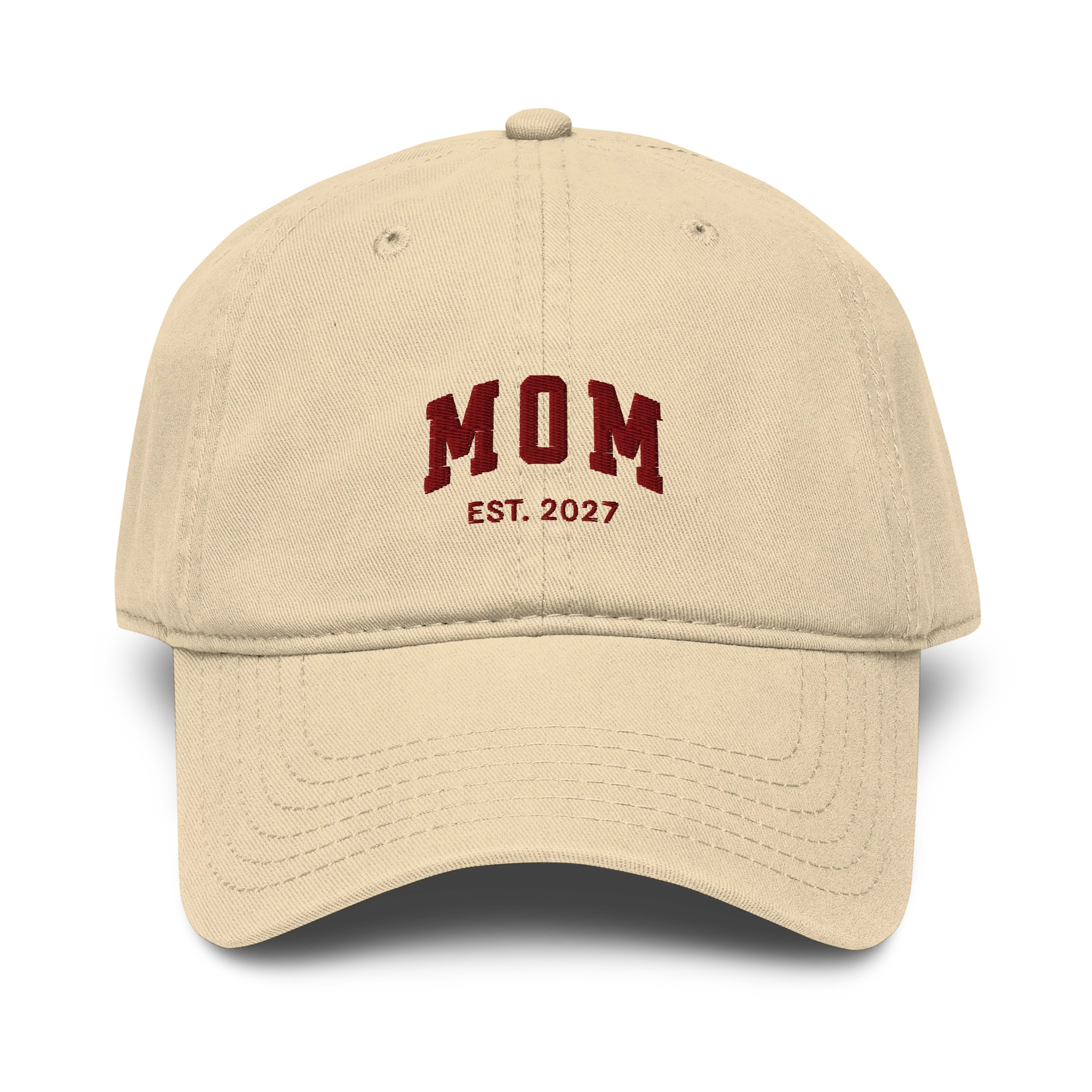 CUSTOM YEAR Mom to Be Embroidered Vintage Wash Baseball Cap - Image 2