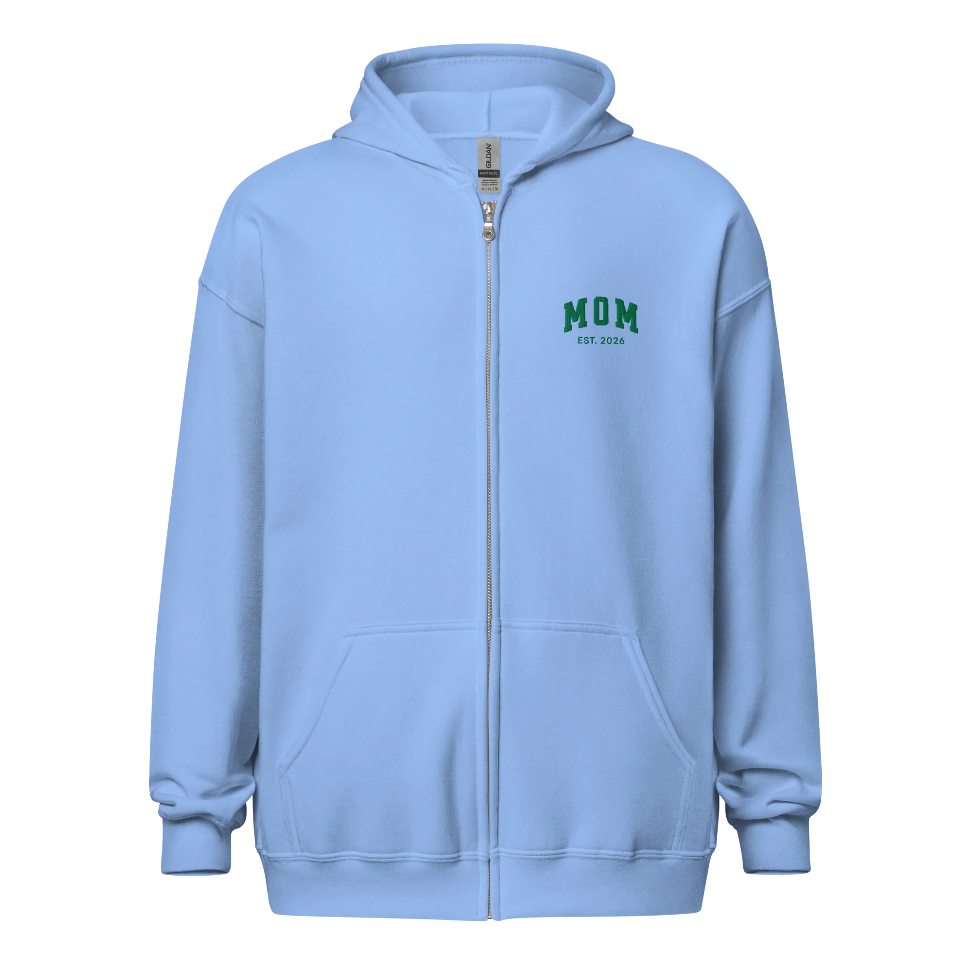 CUSTOM YEAR Mom To Be Embroidered Zip-Up Hoodie - Image 4