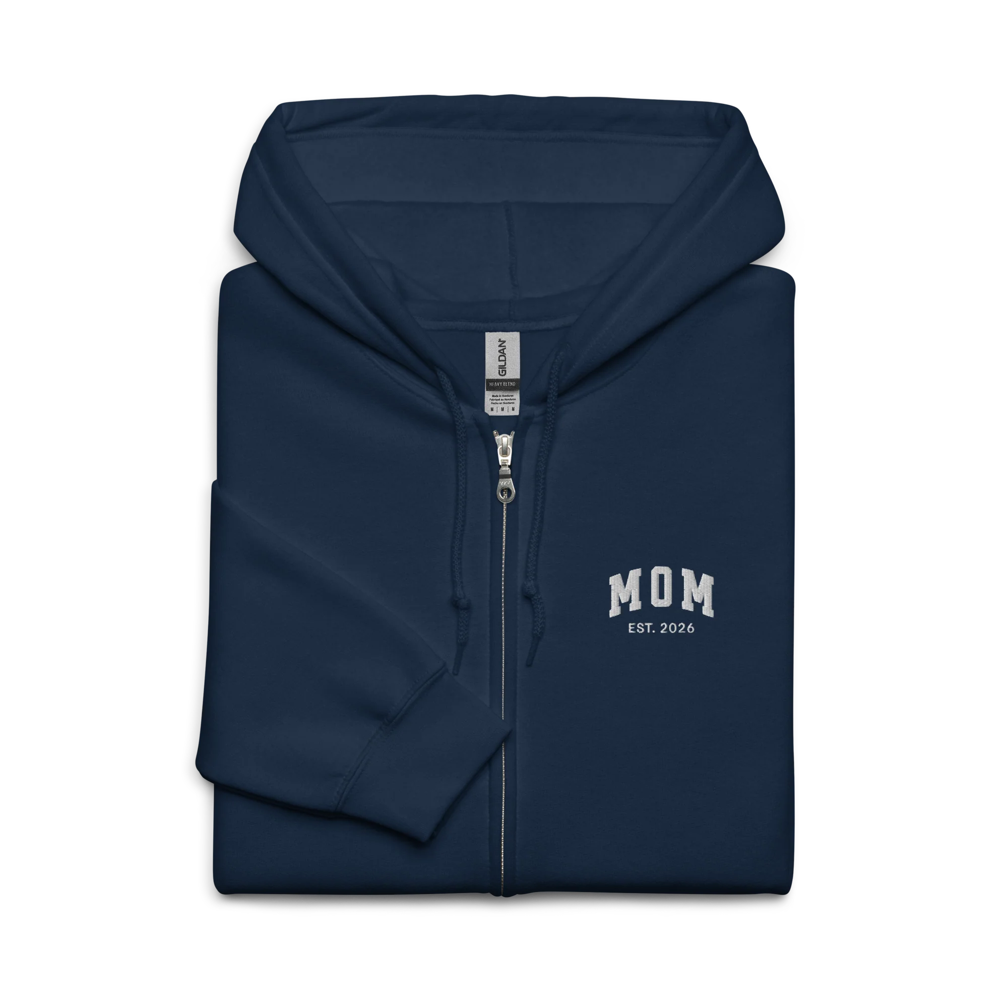 CUSTOM YEAR Mom To Be Embroidered Zip-Up Hoodie - Image 6