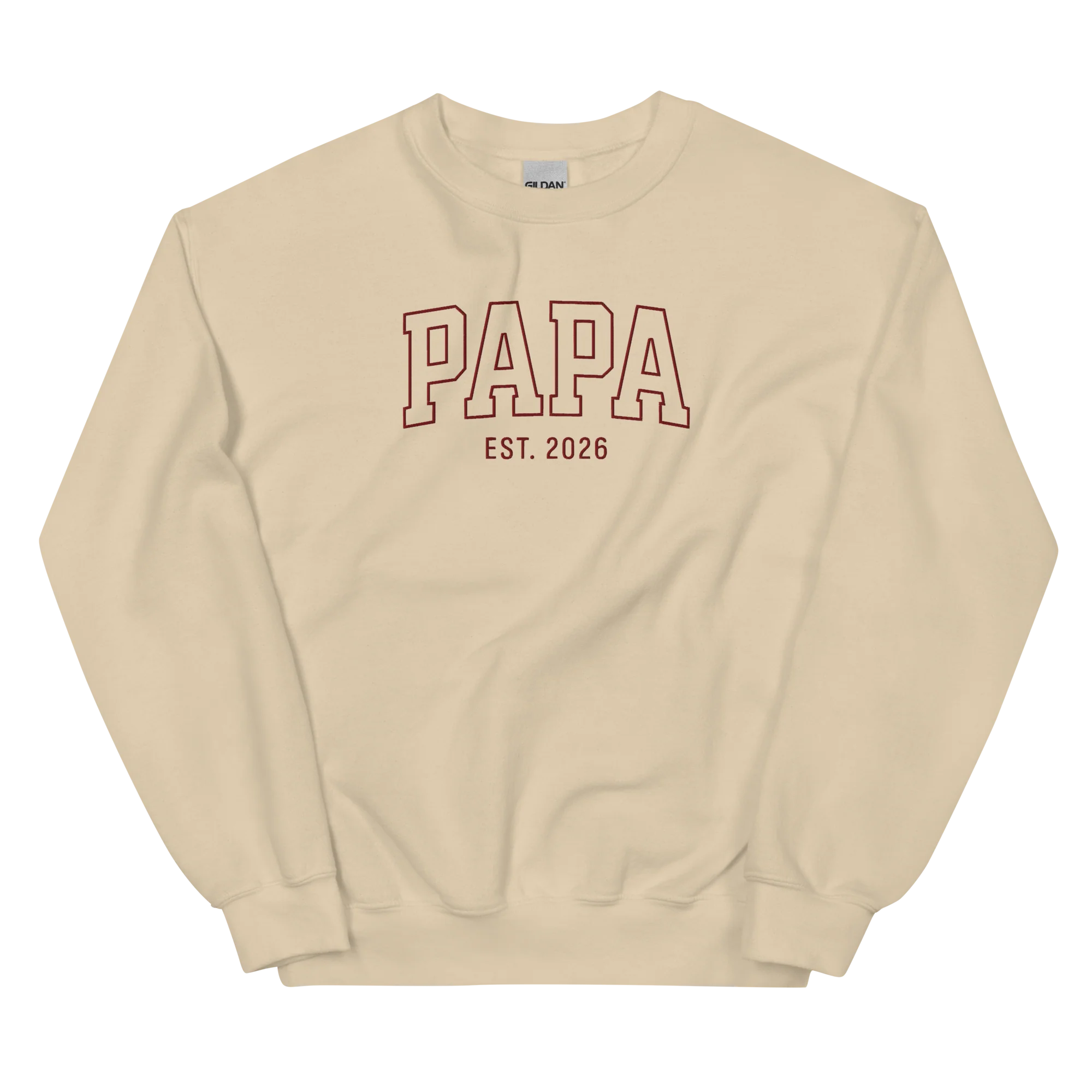 CUSTOM YEAR Papa Father Varsity Embroidered Sweatshirt - Image 9