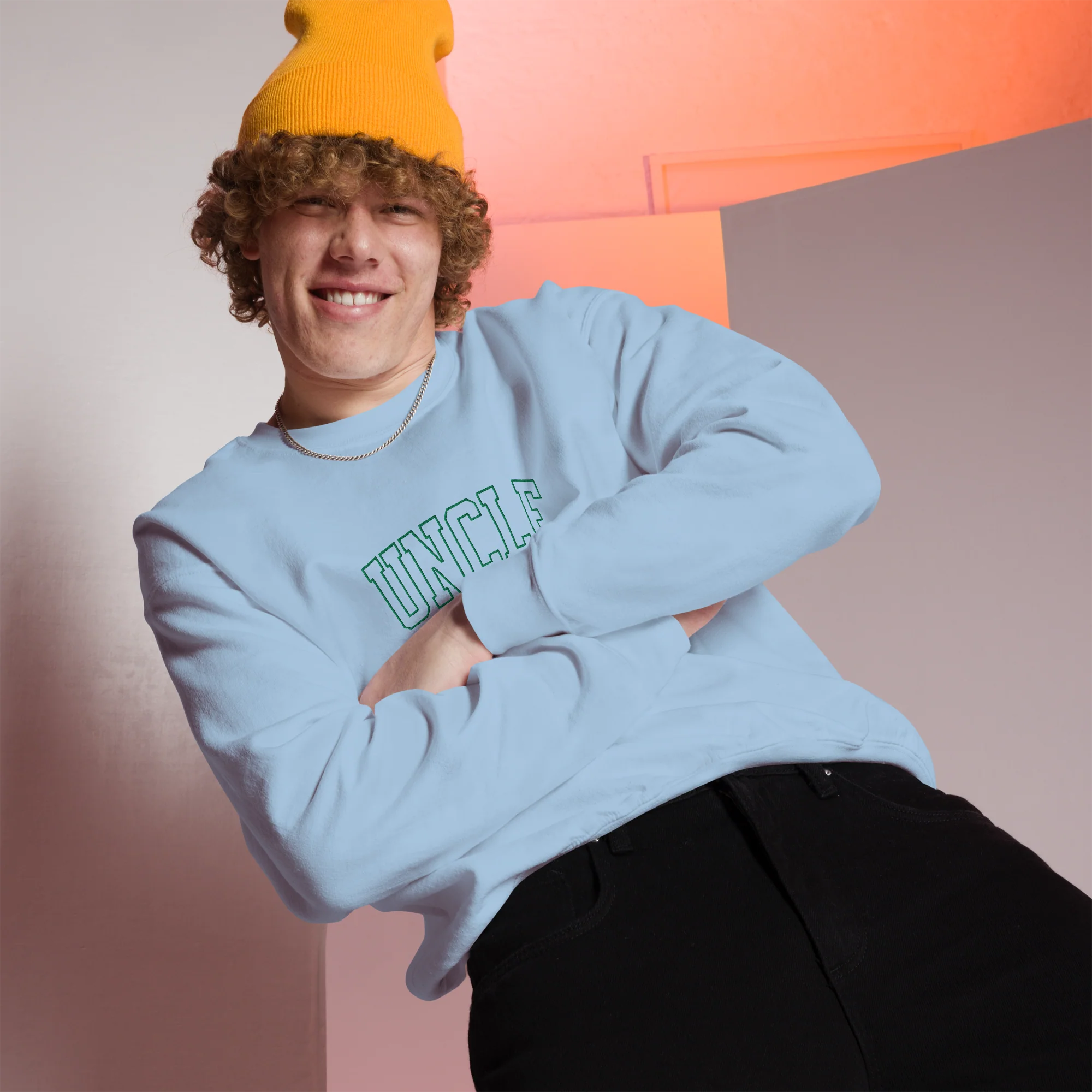 CUSTOM YEAR Uncle Varsity Embroidered Sweatshirt - Image 2