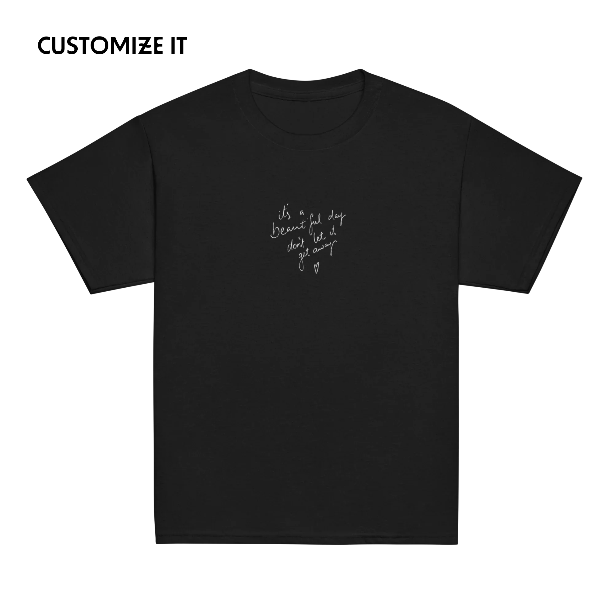 CUSTOM Your Handwriting Note Embroidered Baby Tee