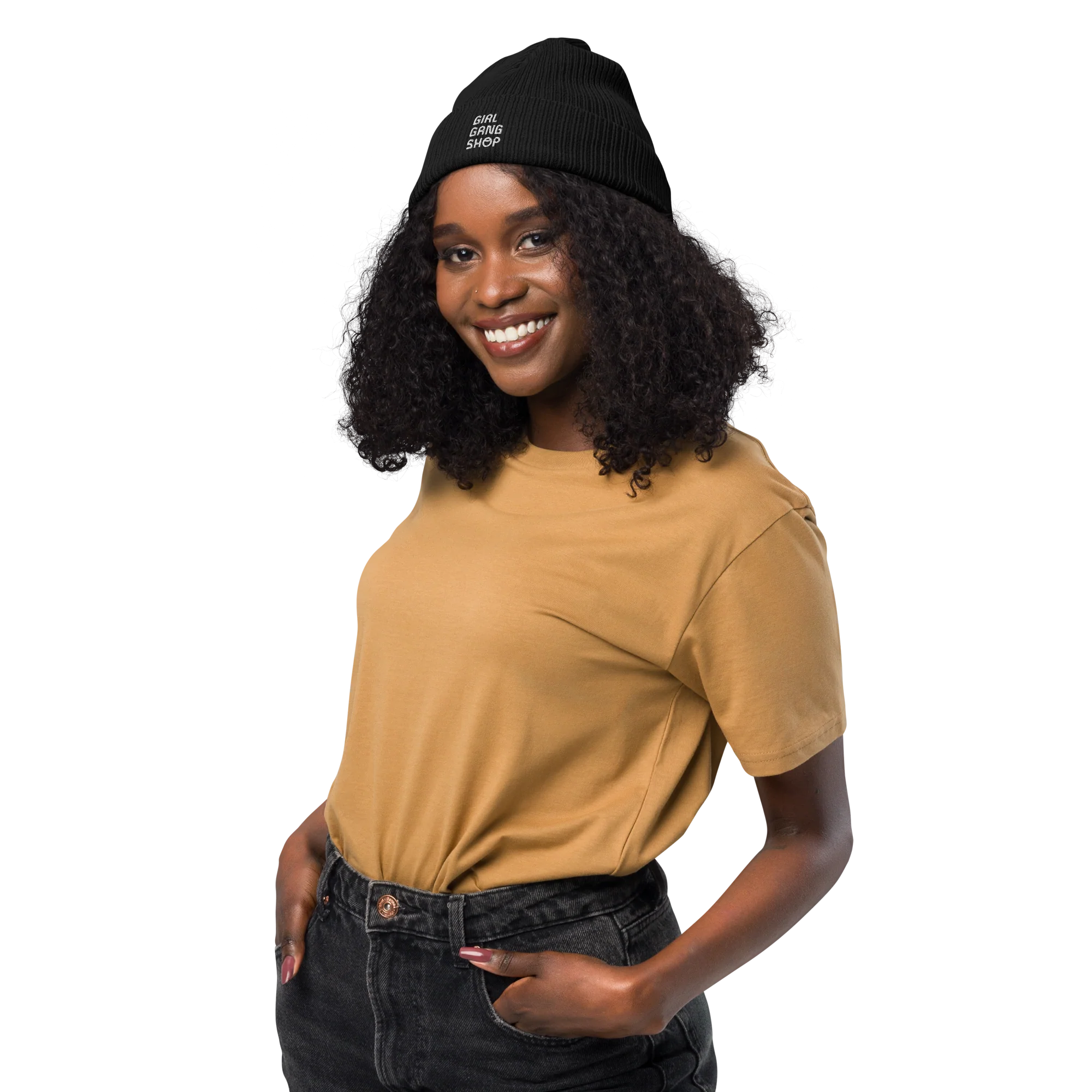 CUSTOM YOUR LOGO Embroidered Organic Ribbed Beanie - Image 9