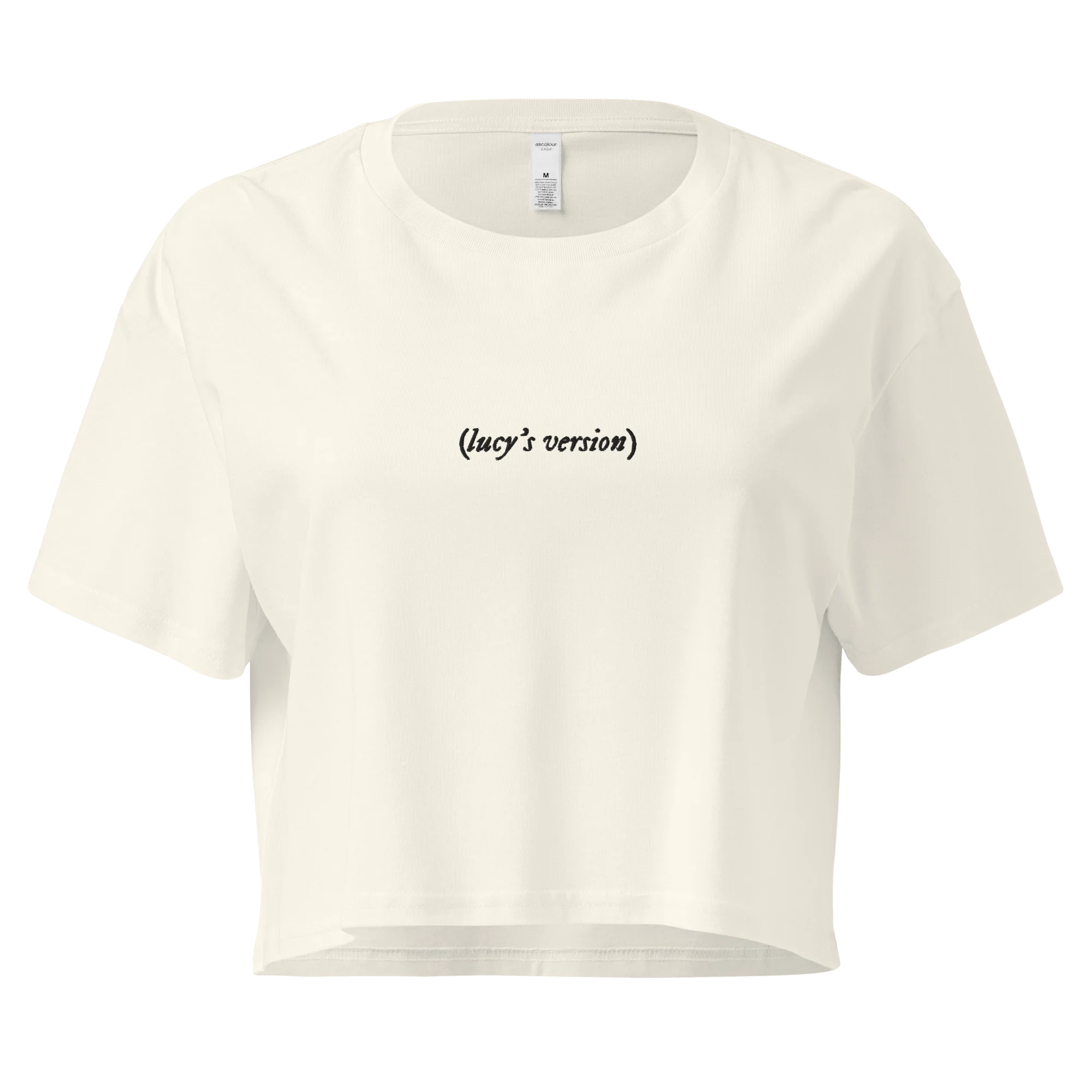 CUSTOM your name's version Embroidered Crop Tee - Image 4