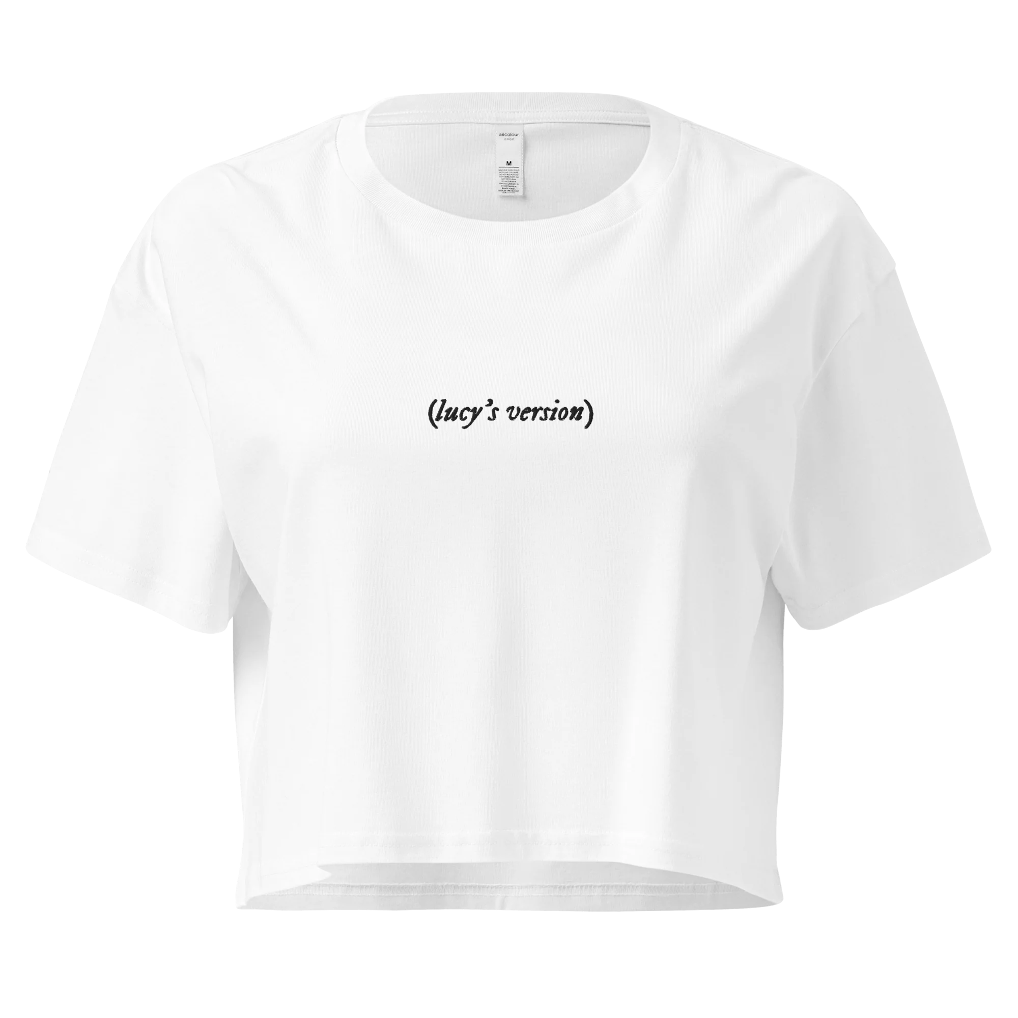 CUSTOM your name's version Embroidered Crop Tee - Image 7