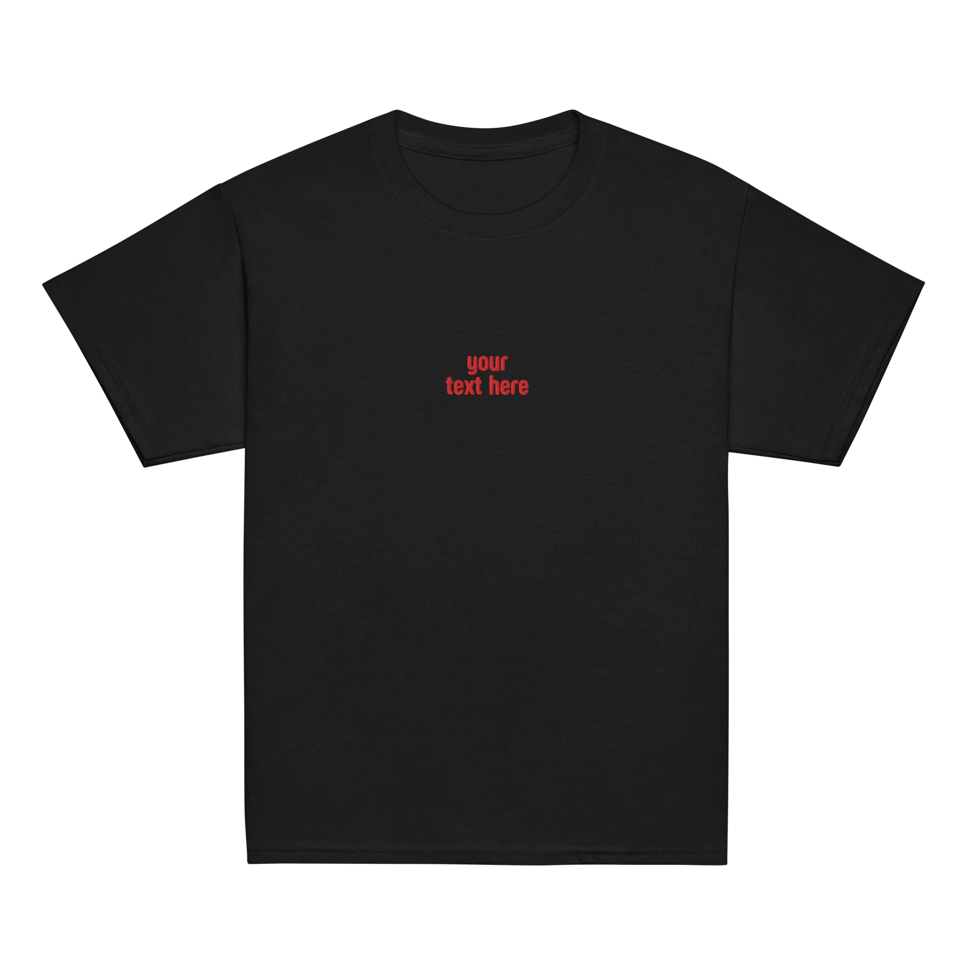 CUSTOM Your Red Text Embroidered Baby Tee - Image 10