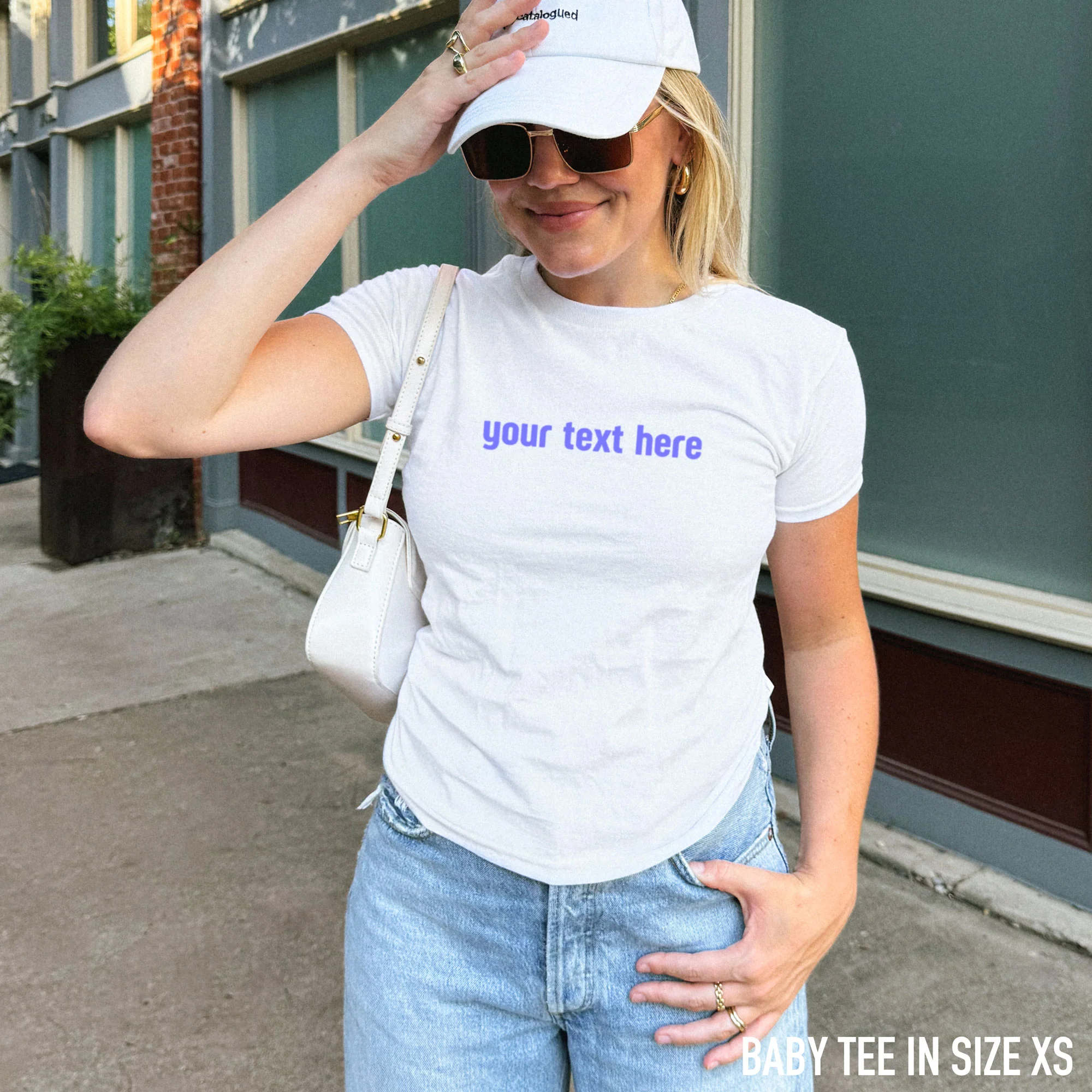 CUSTOM Your Text Baby Tee - Image 2