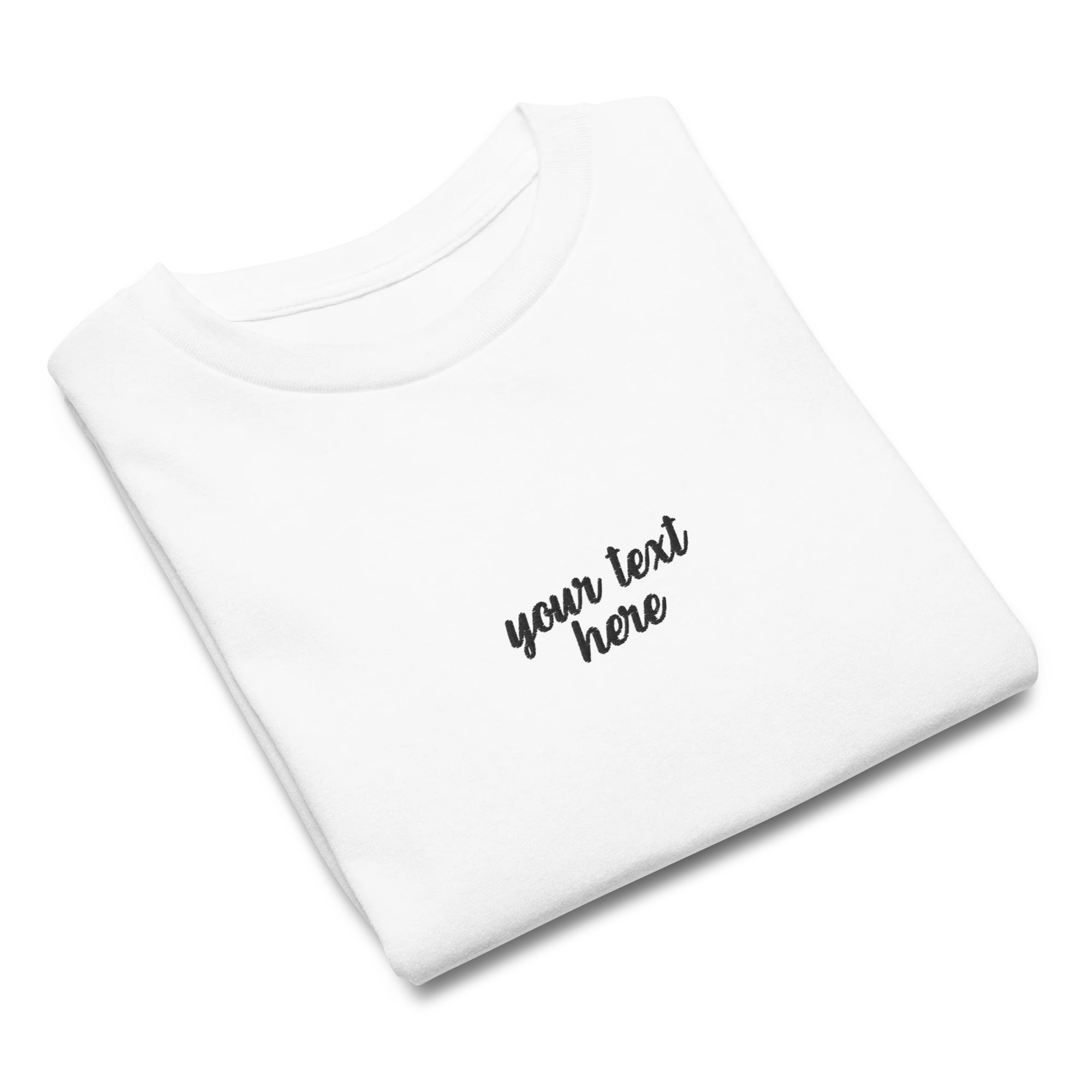 CUSTOM Your Text Cursive Embroidered Baby Tee - Image 4