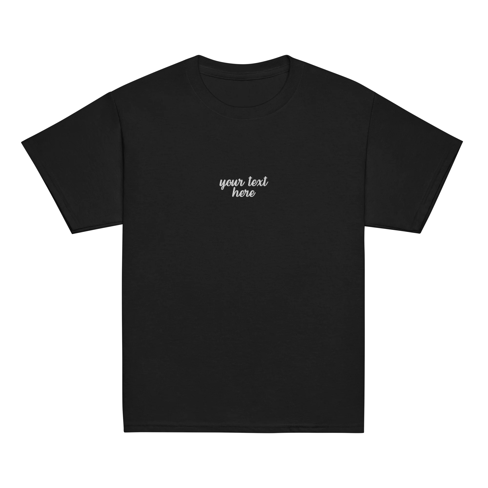 CUSTOM Your Text Cursive Embroidered Baby Tee - Image 5