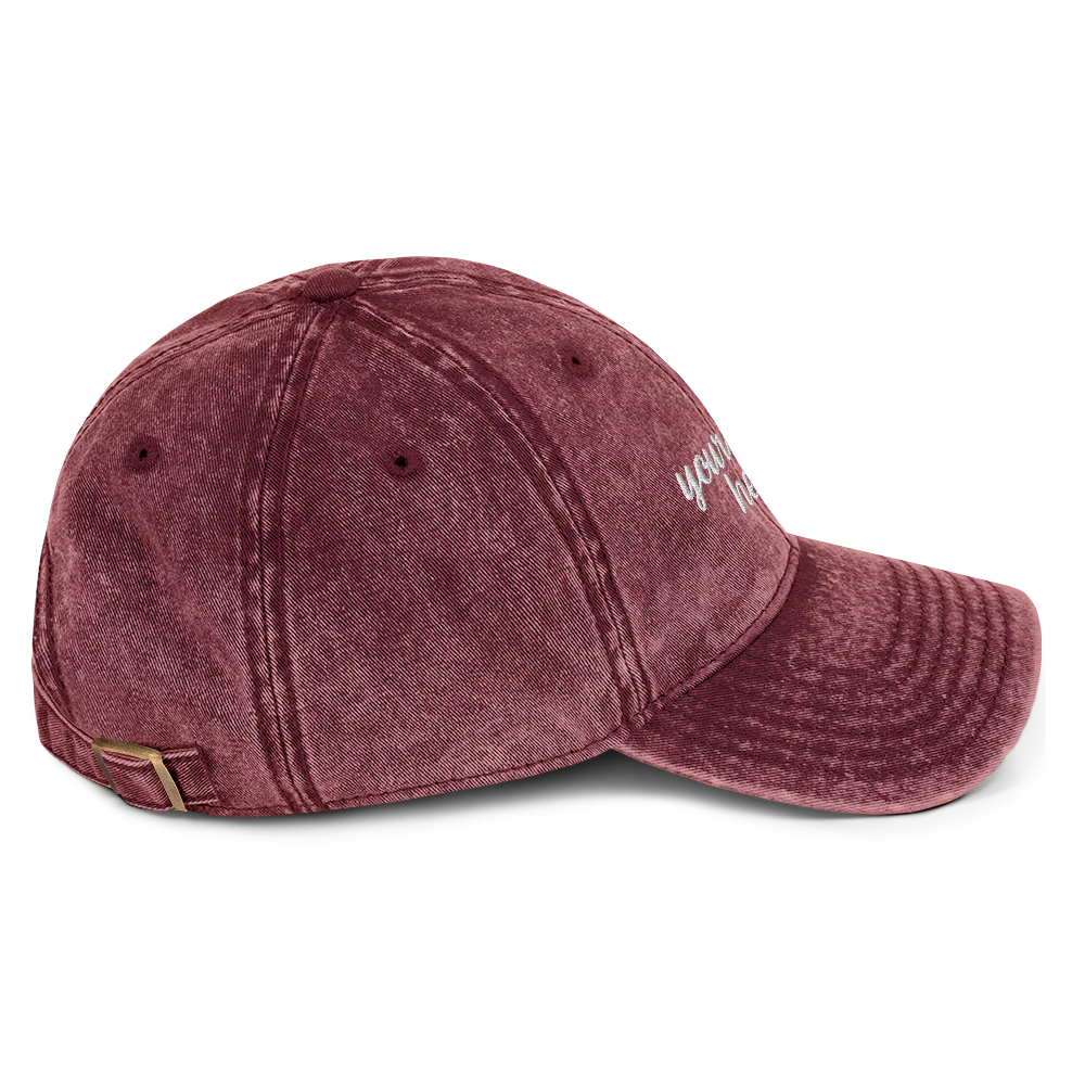 CUSTOM Your Text Cursive Embroidered Vintage Cap - Image 12