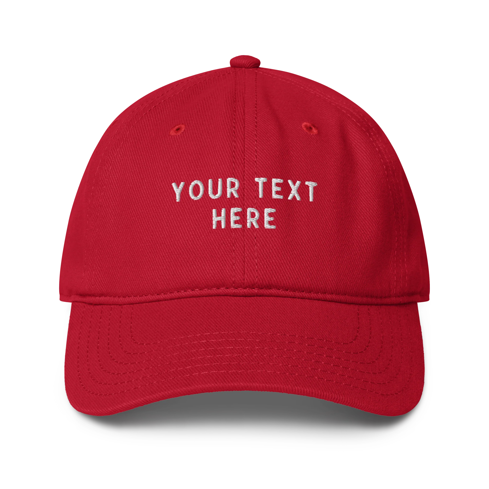 CUSTOM Your Text Embroidered Baseball Cap - Image 4