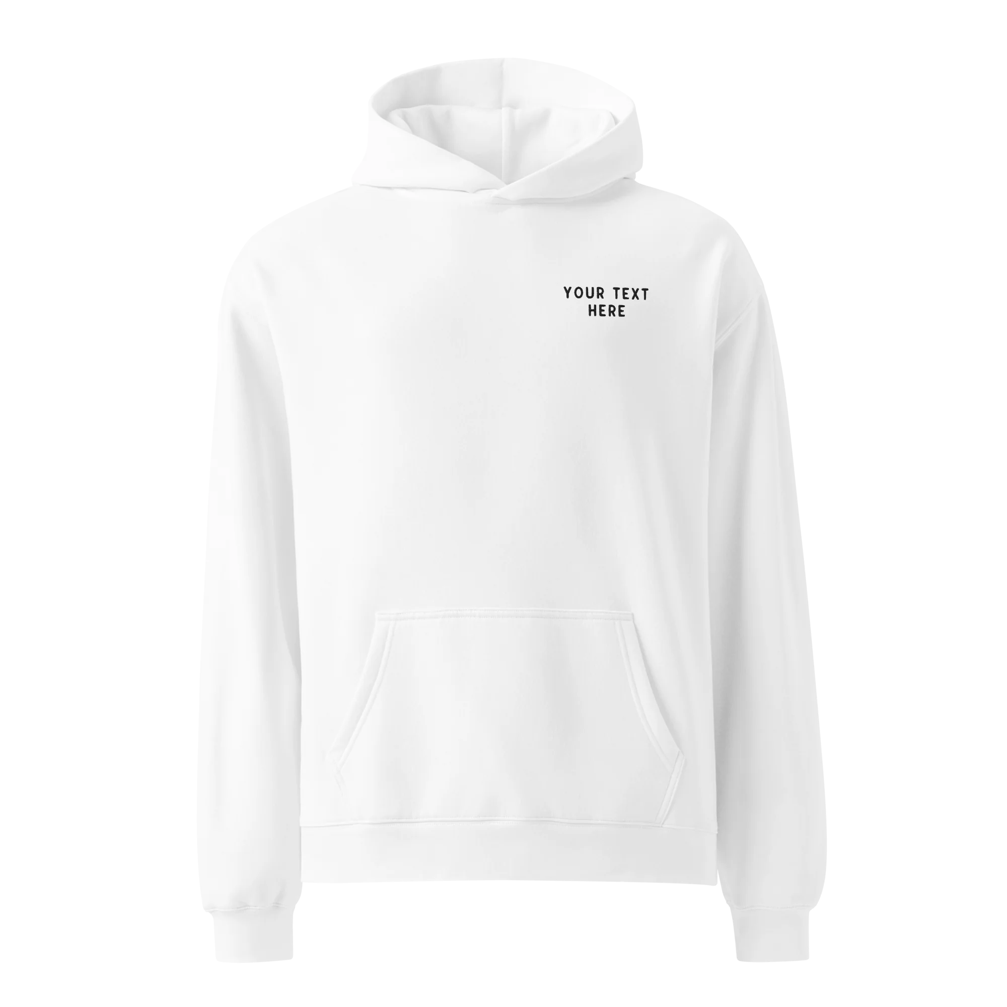 CUSTOM Your Text Embroidered Premium Oversized Hoodie - Image 8