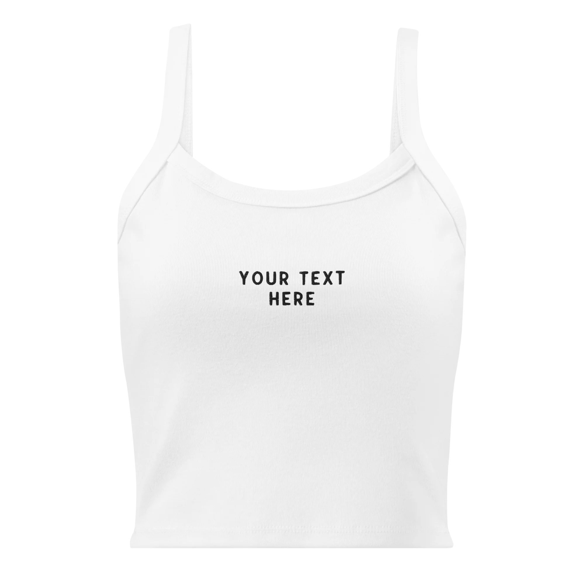 CUSTOM Your Text Rib Embroidered Tank Top - Image 3