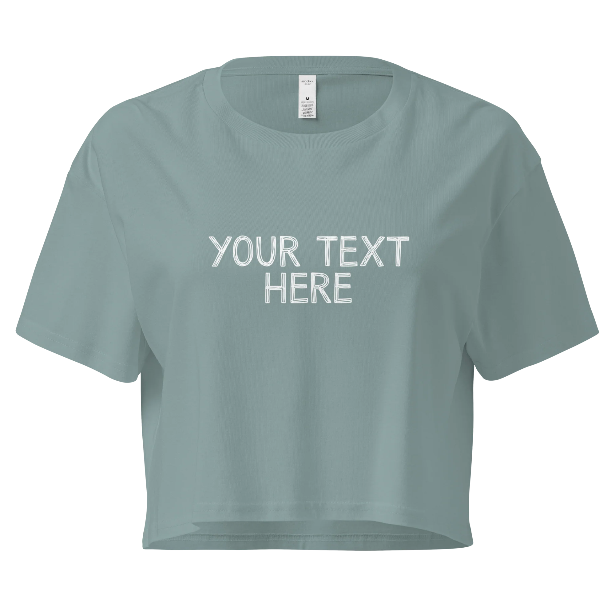 CUSTOM Your Text Scribbles Crop Tee - Image 8