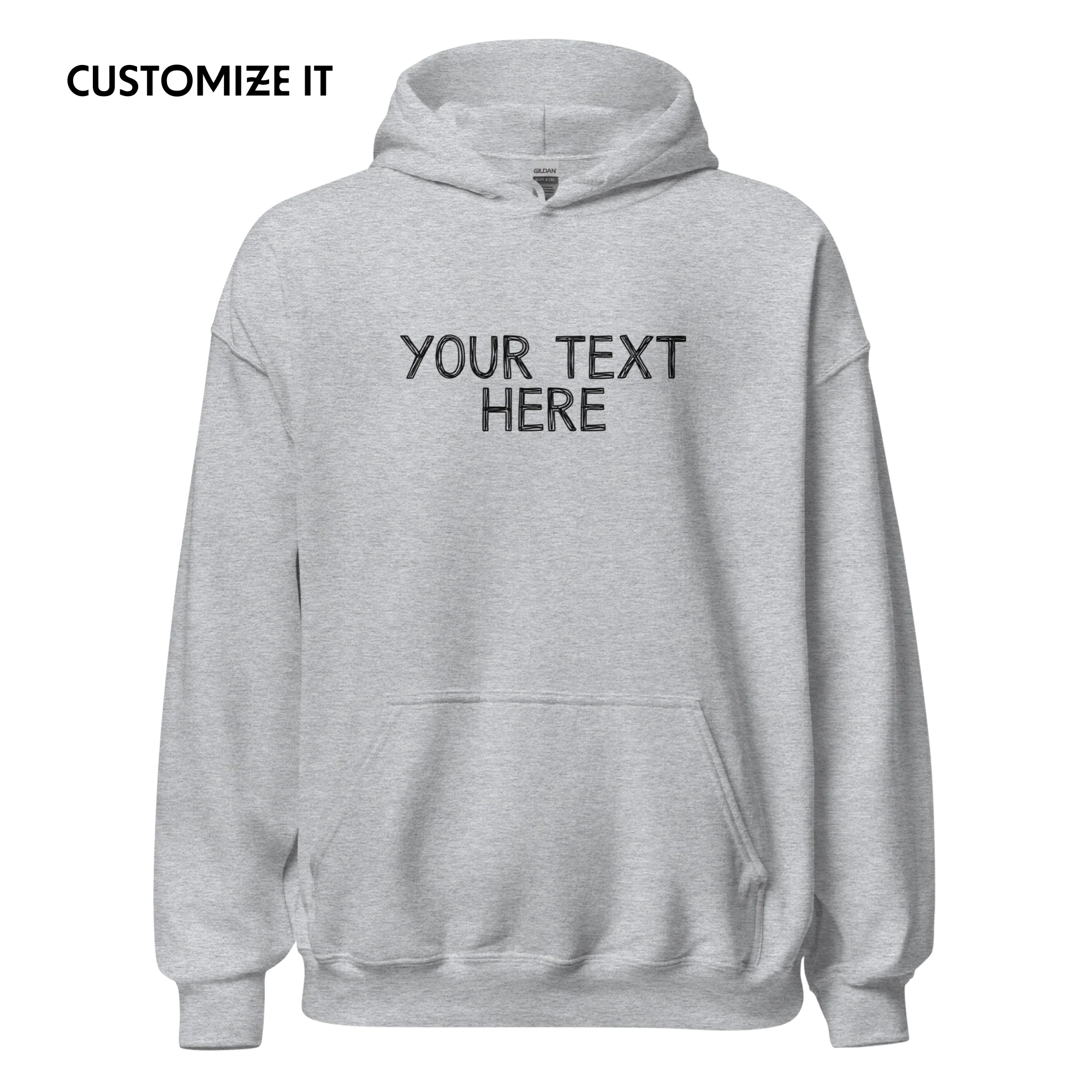 CUSTOM Your Text Scribbles Hoodie
