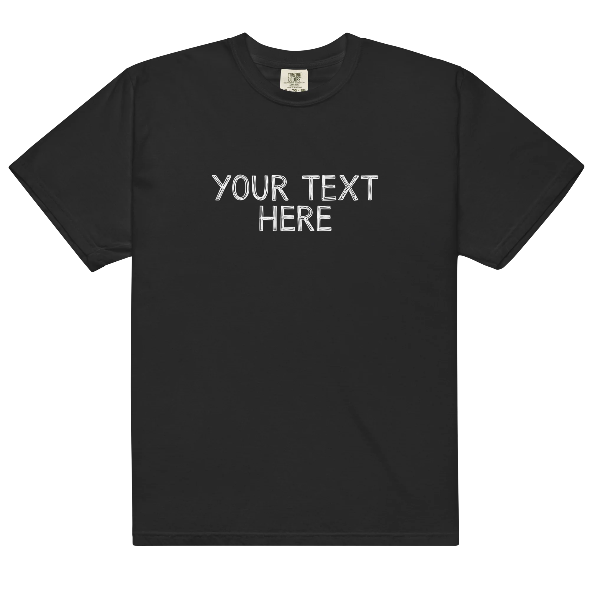CUSTOM Your Text Scribbles Classic T-Shirt - Image 6
