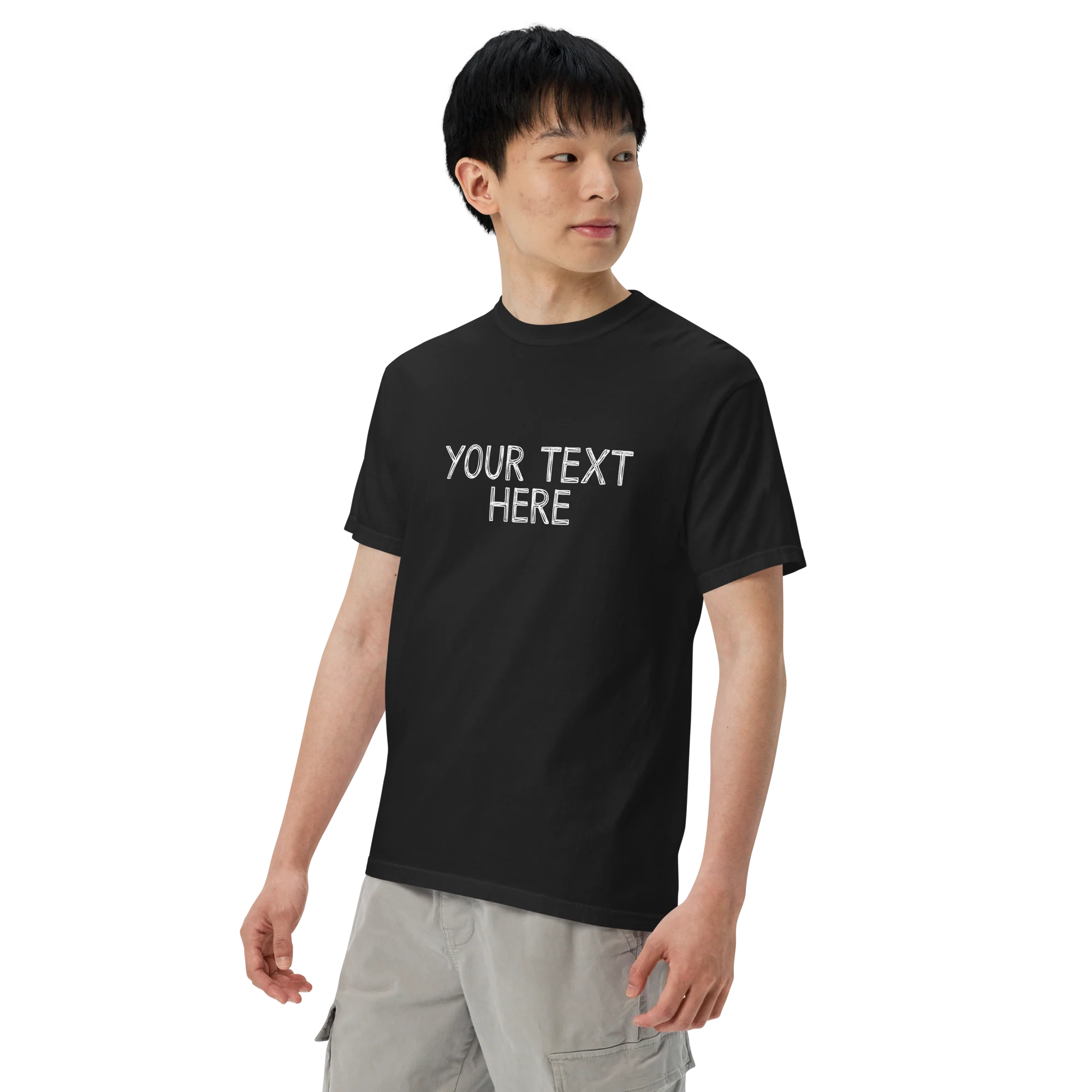CUSTOM Your Text Scribbles Classic T-Shirt - Image 7