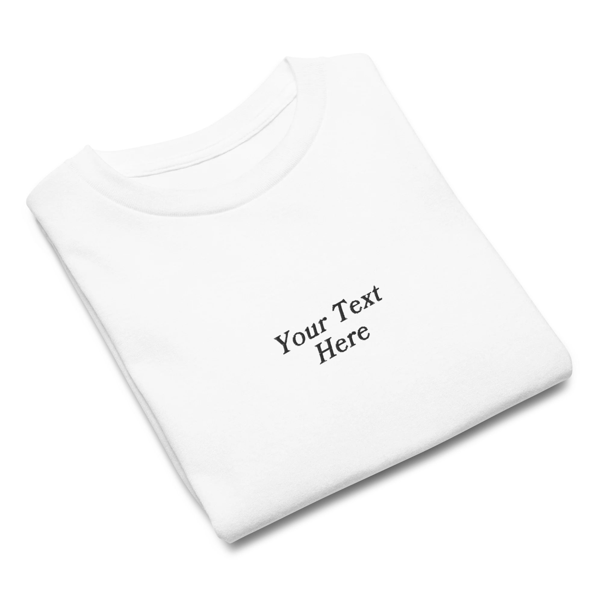 CUSTOM Your Text Serifed Embroidered Baby Tee - Image 4