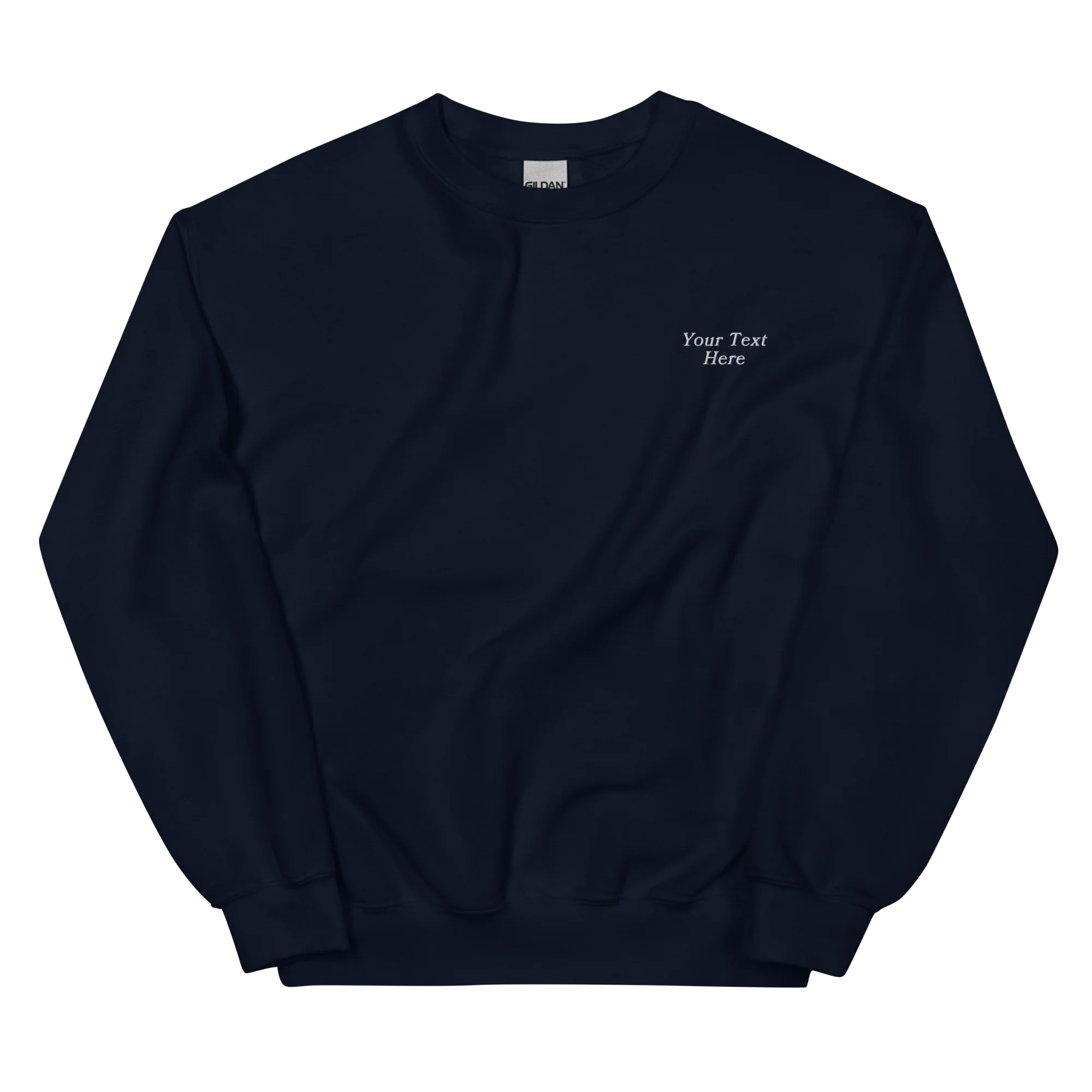 CUSTOM Your Text Serifed Embroidered Sweatshirt - Image 4