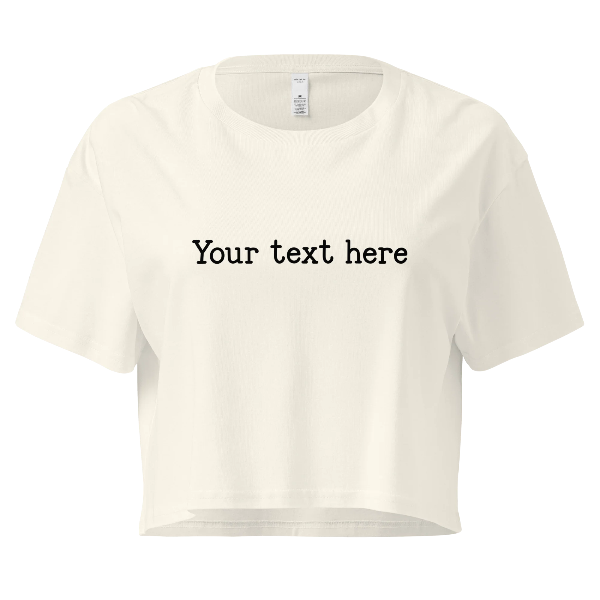 CUSTOM Your Text Typewriter Crop Tee - Image 3
