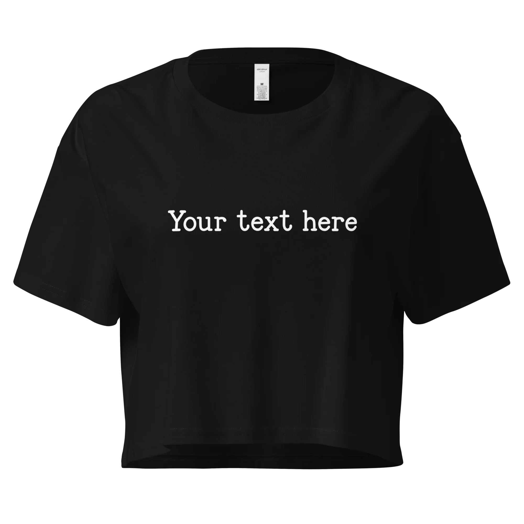 CUSTOM Your Text Typewriter Crop Tee - Image 4