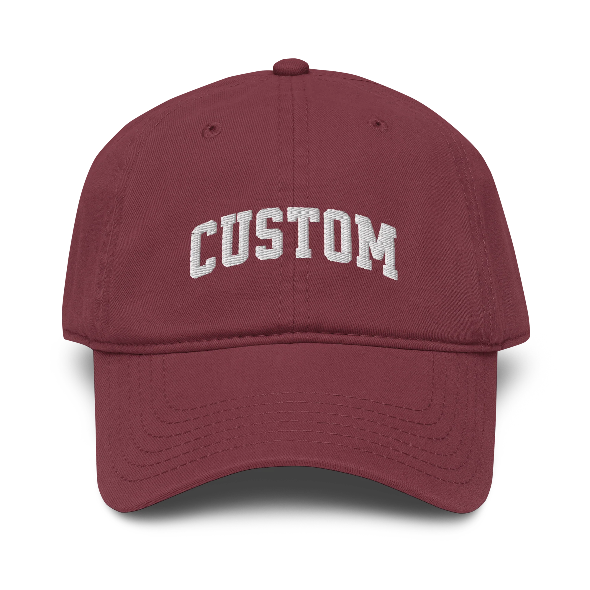 CUSTOM Your Text Varsity Font Embroidered Vintage Wash Baseball Cap - Image 4