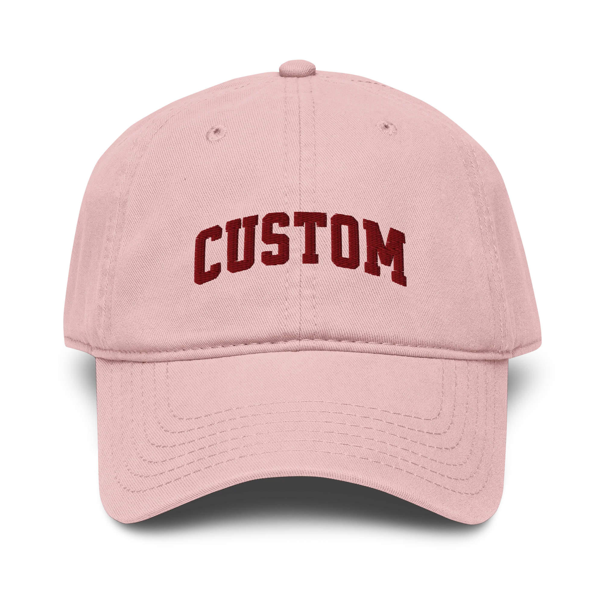 CUSTOM Your Text Varsity Font Embroidered Vintage Wash Baseball Cap - Image 5