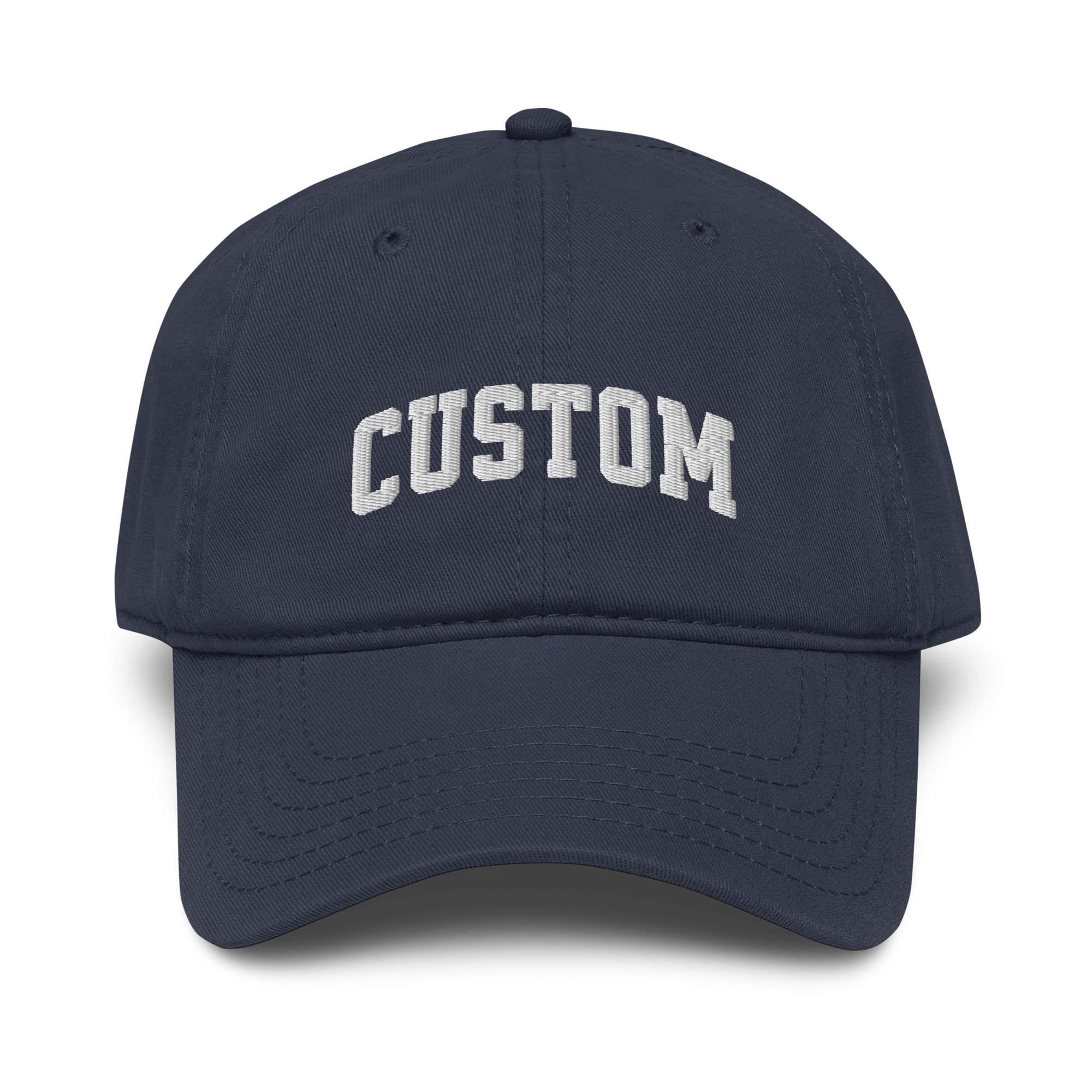CUSTOM Your Text Varsity Font Embroidered Vintage Wash Baseball Cap - Image 7