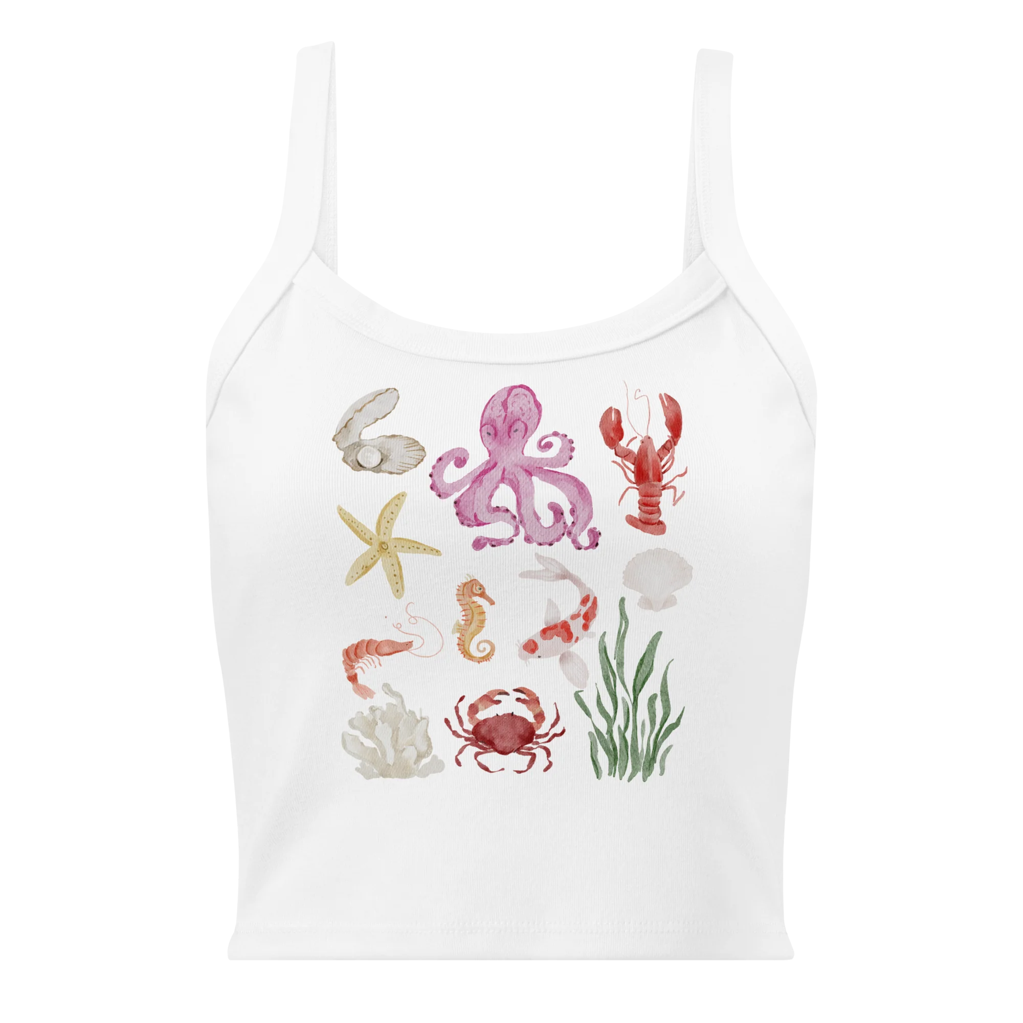 Deep Sea Baby Watercolor Rib Tank Top