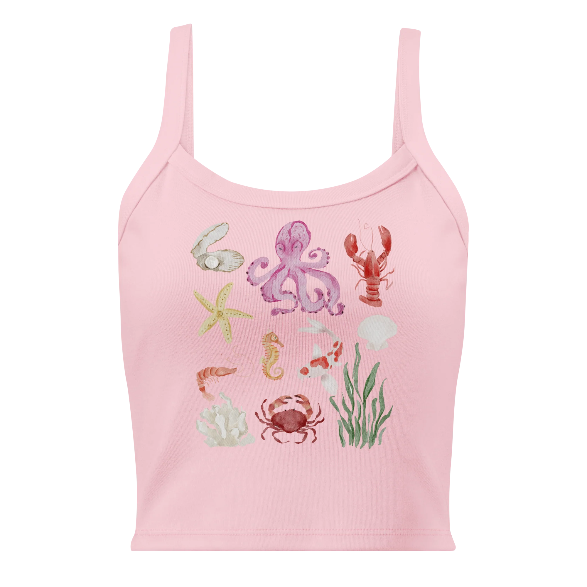 Deep Sea Baby Watercolor Rib Tank Top - Image 6