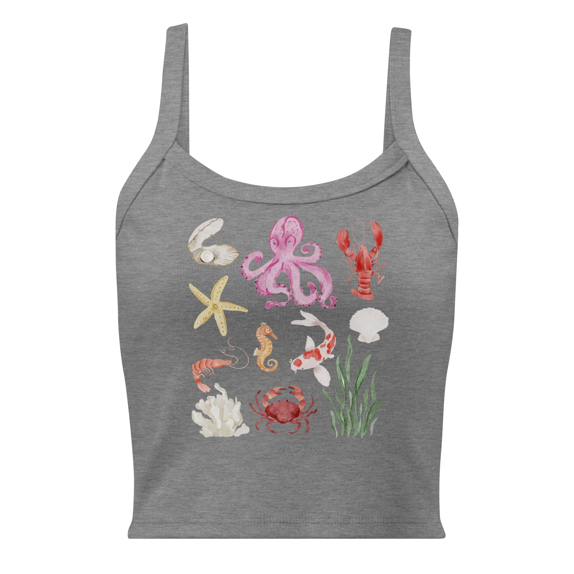 Deep Sea Baby Watercolor Rib Tank Top - Image 8