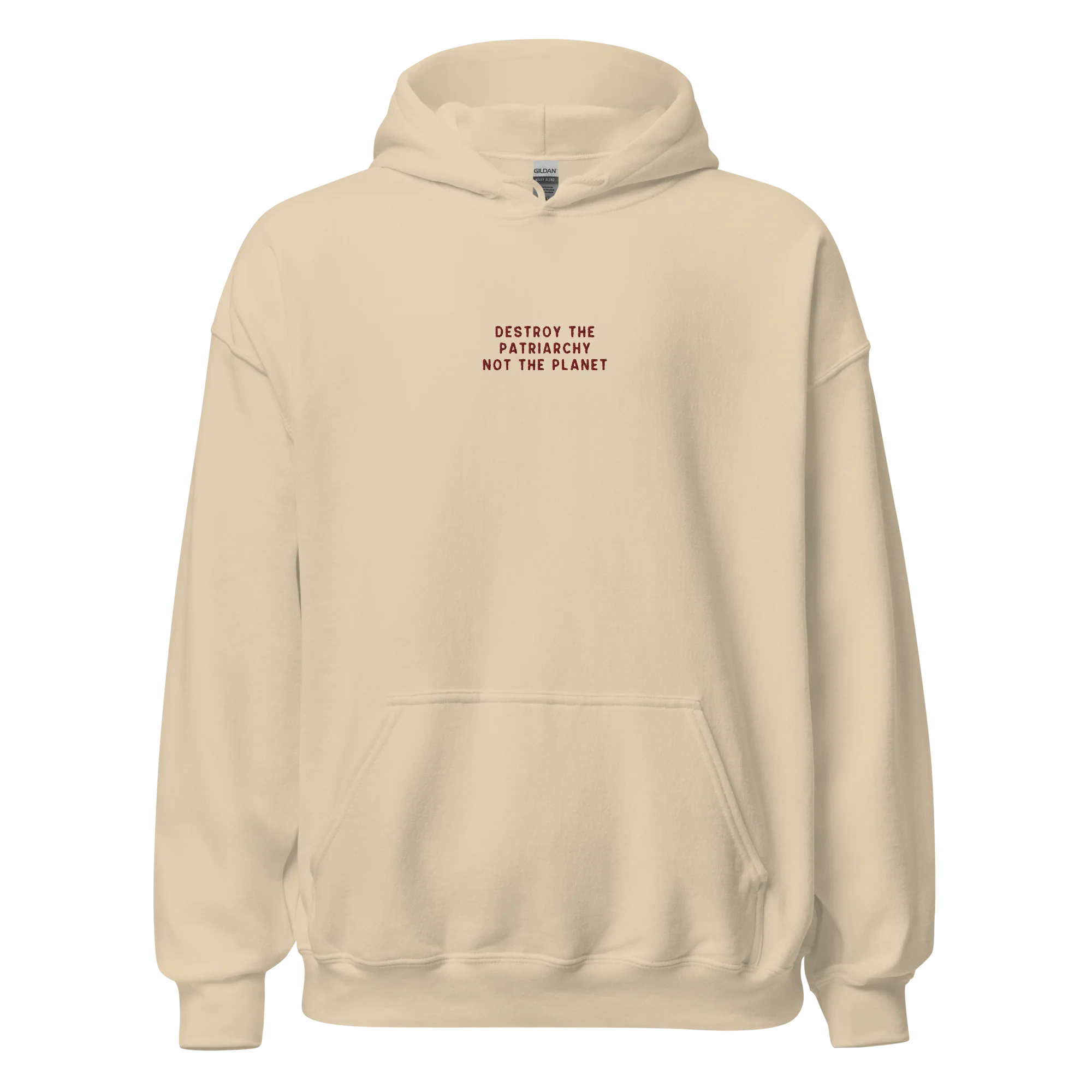 Destroy The Patriarchy Not The Planet Embroidered Hoodie - Image 6