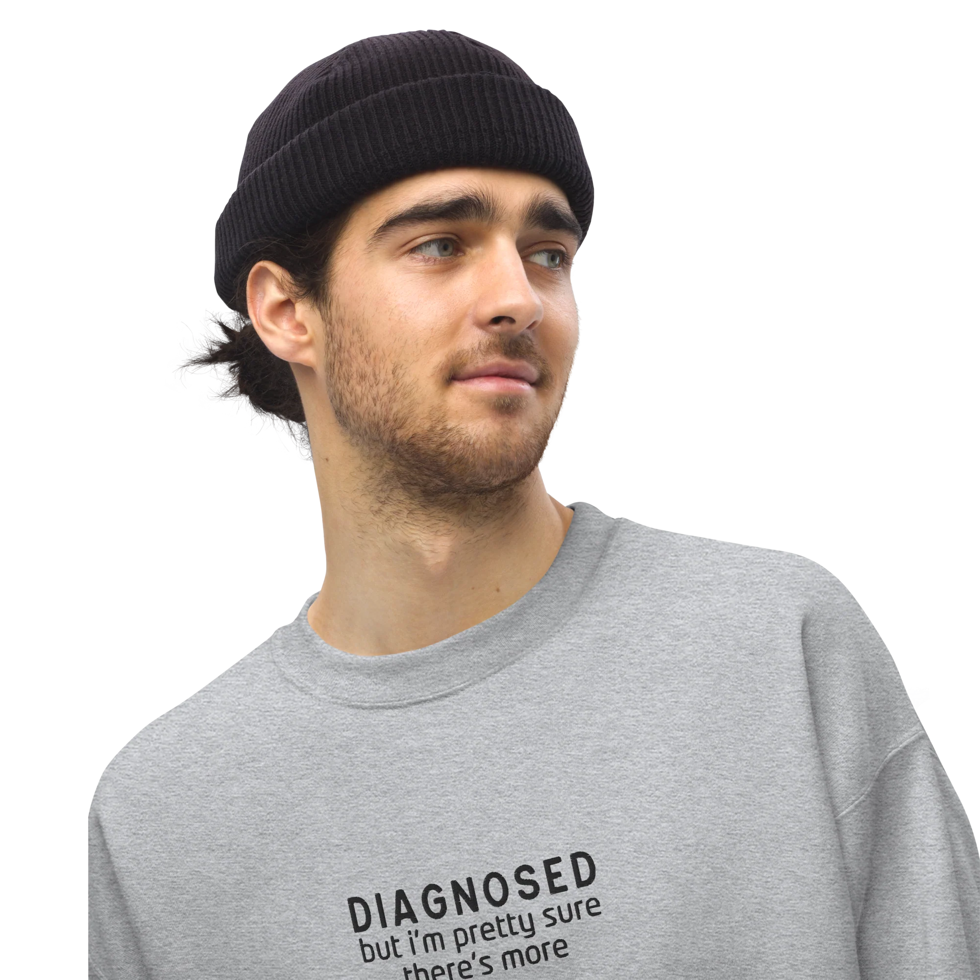 Diagnosed But I'm Pretty Sure There's More Embroidered Sweatshirt - Image 2