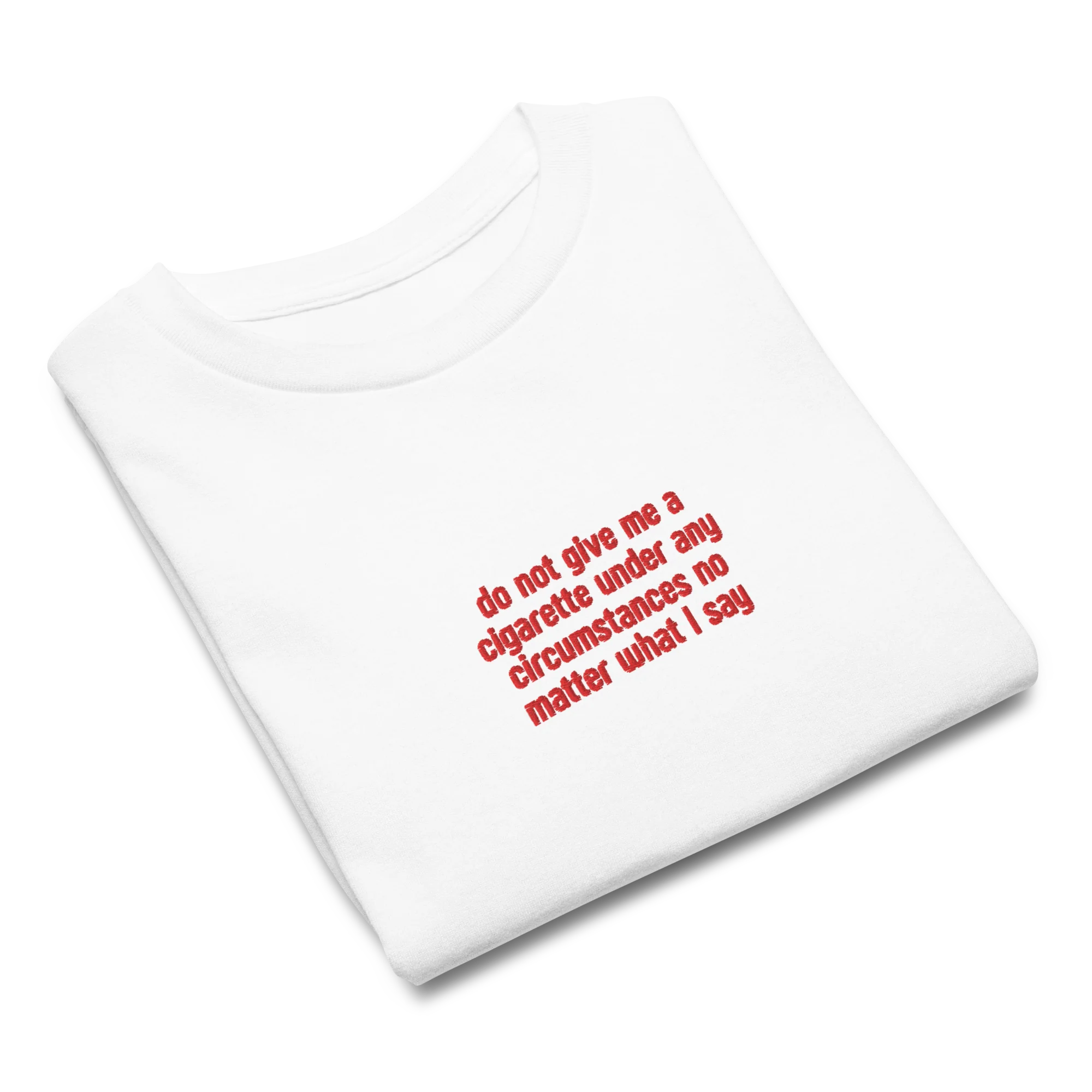Do Not Give Me a Cigarette Embroidered Baby Tee - Image 4
