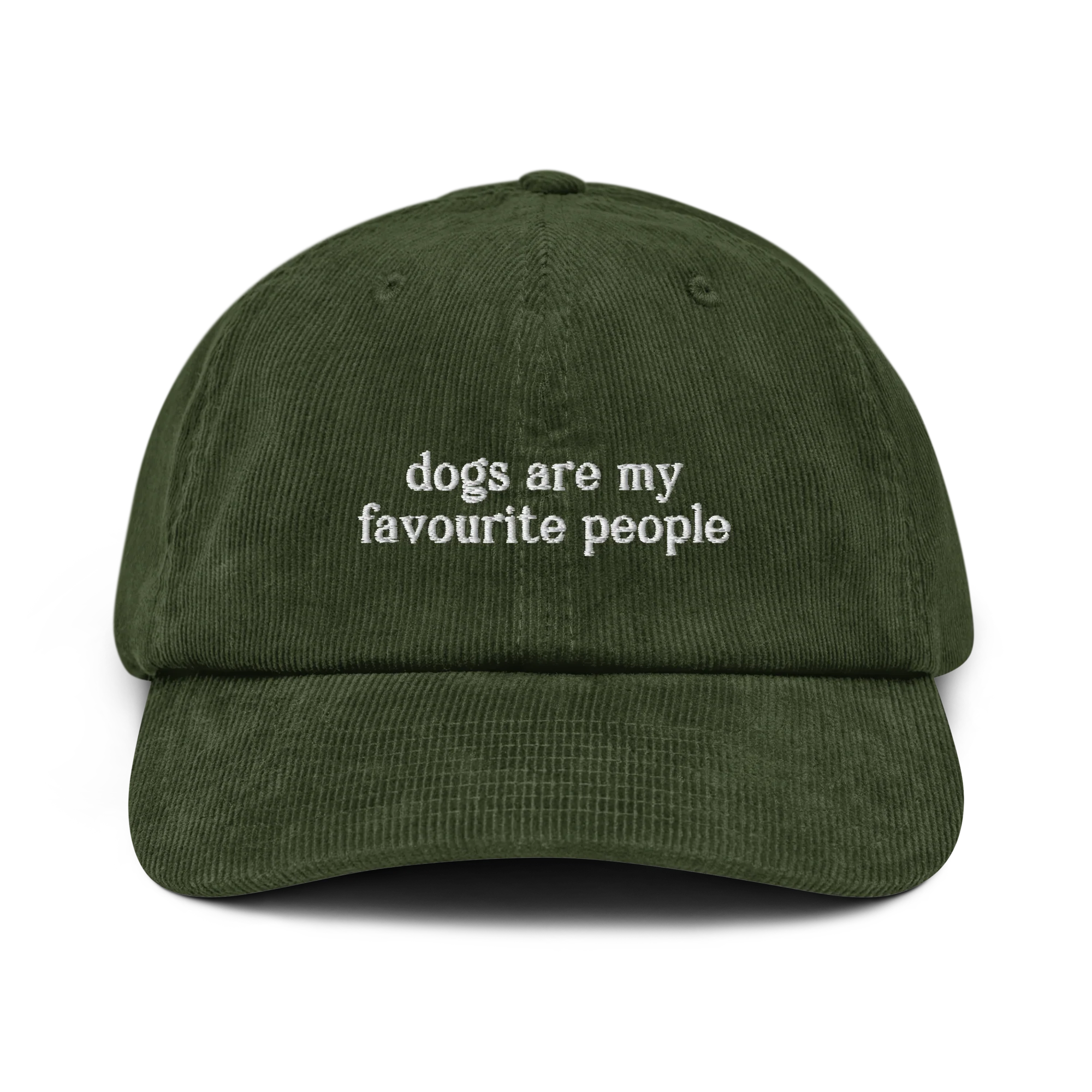 Dogs Are My Favourite People Embroidered Corduroy Cap - Image 8
