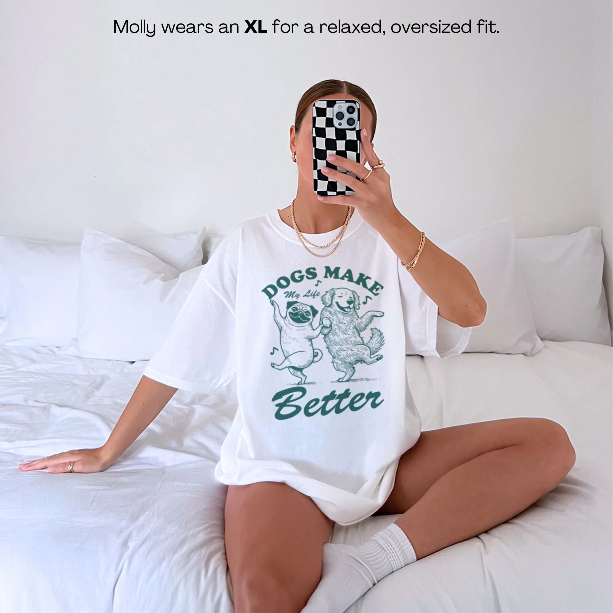 Dogs Make My Life Better Classic T-Shirt - Image 2