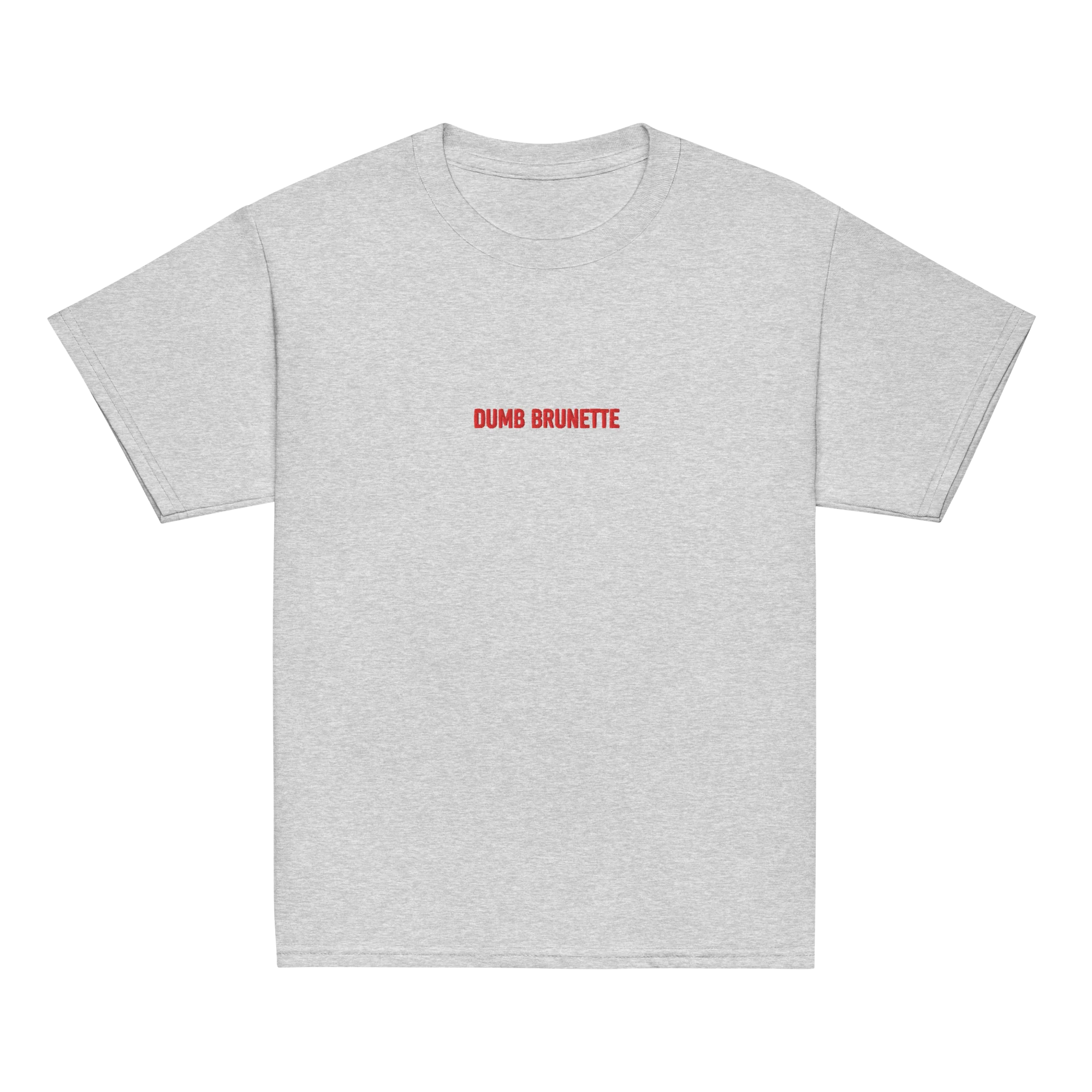 Dumb Brunette Embroidered Baby Tee - Image 7