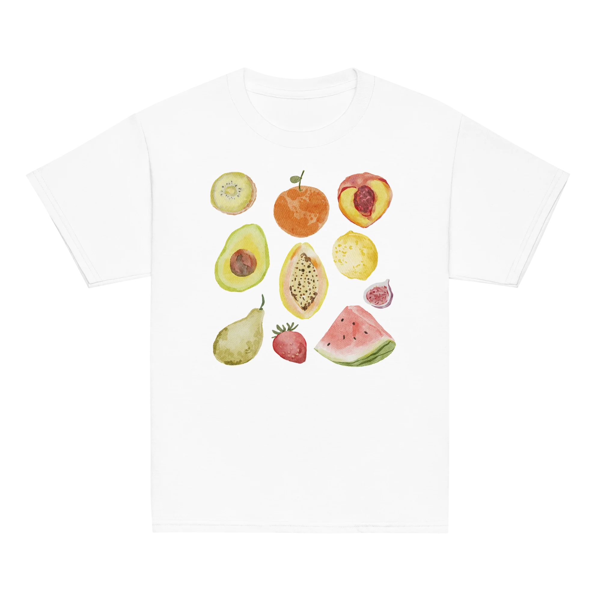 Eat Your Fruits Watercolor Baby Tee