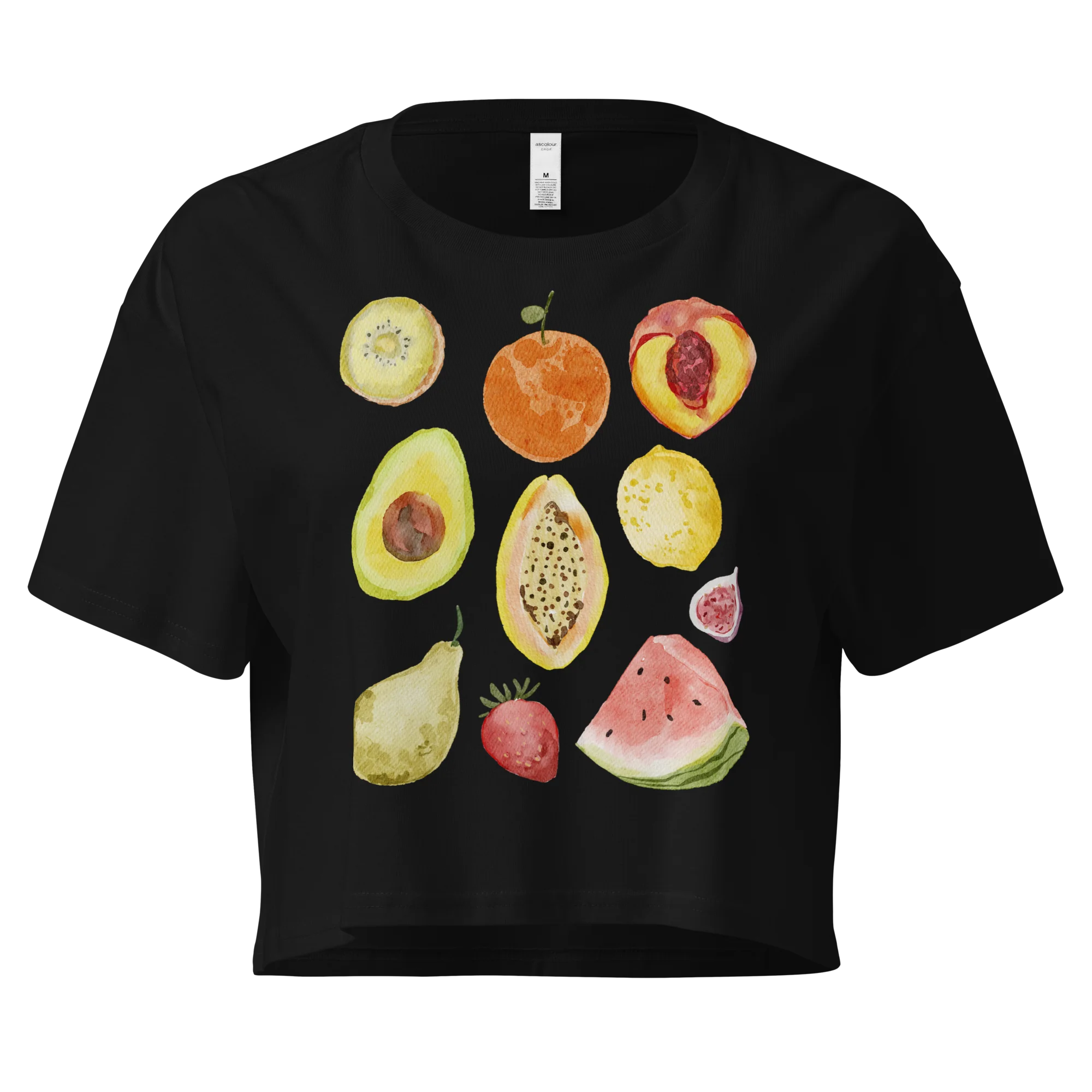 Eat Your Fruits Watercolor Crop Tee - Image 7