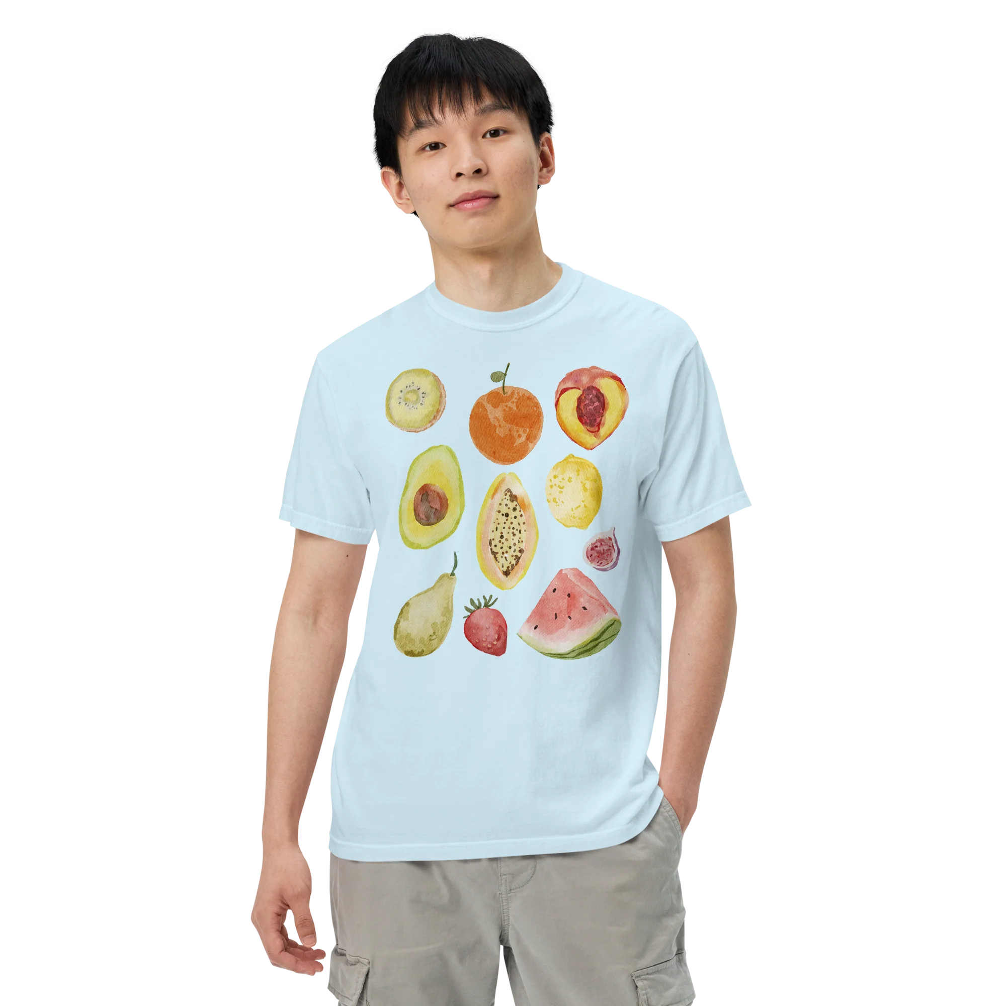 Eat Your Fruits Watercolor Classic T-Shirt - Image 7