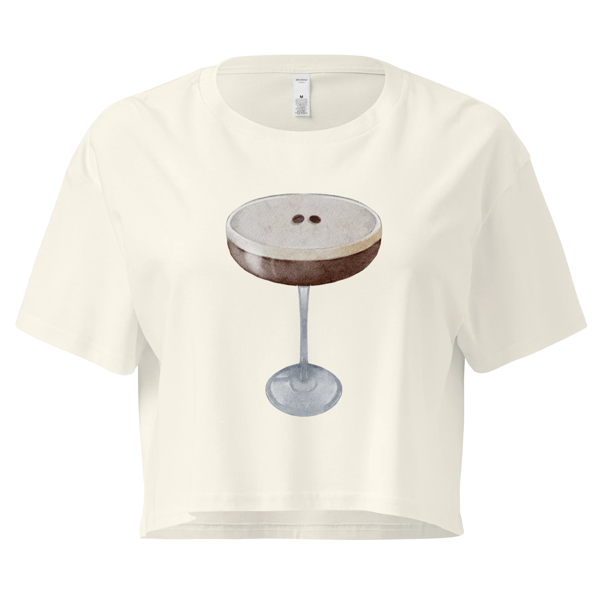 Espresso Martini Watercolor Crop Tee - Image 3