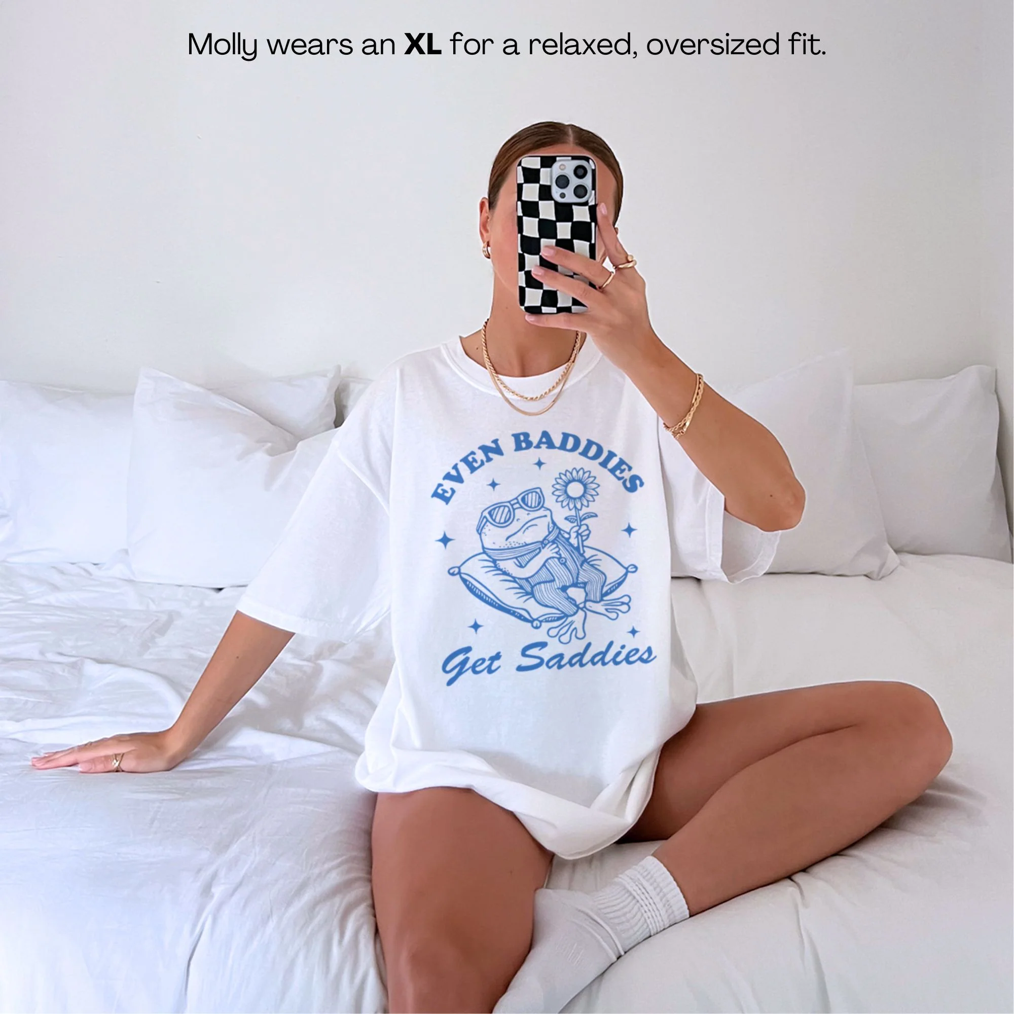 Even Baddies Get Saddies Classic T-Shirt - Image 6
