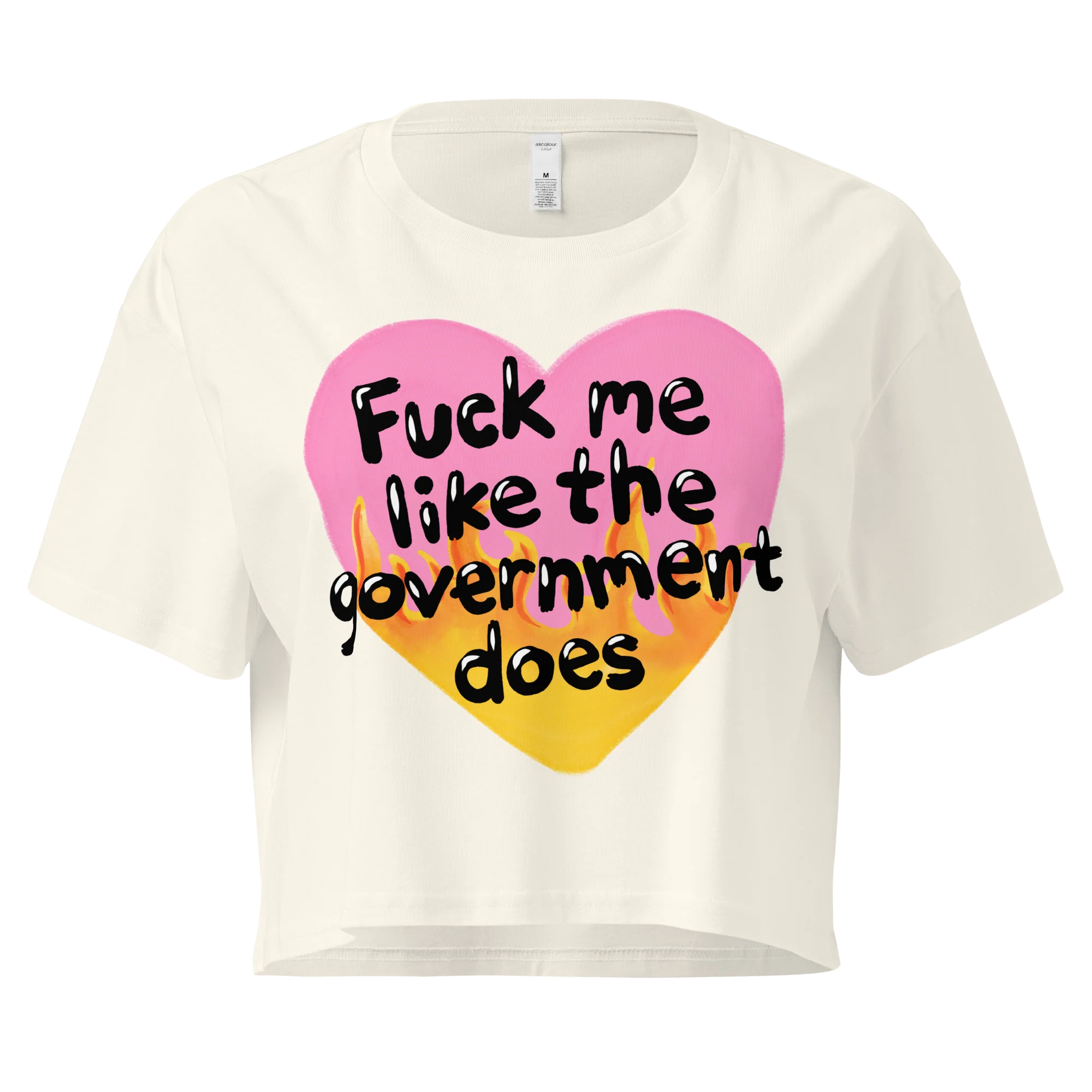 Fuck Me Like The Government Does Crop Tee - Image 4
