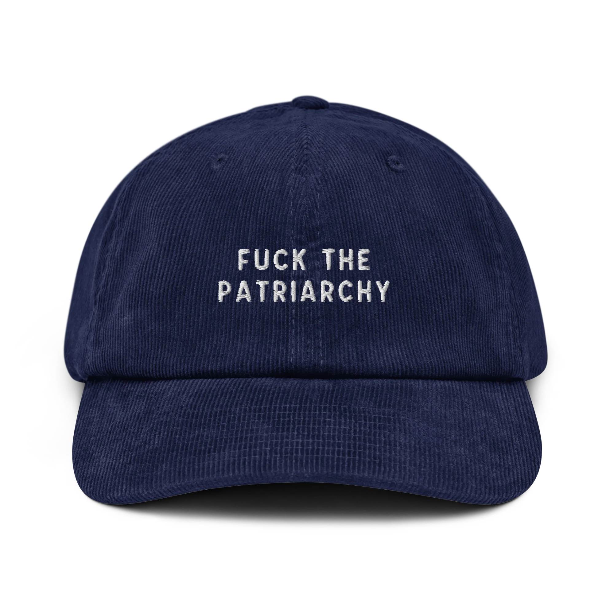 Fuck the Patriarchy Feminist Embroidered Corduroy Hat - Image 4