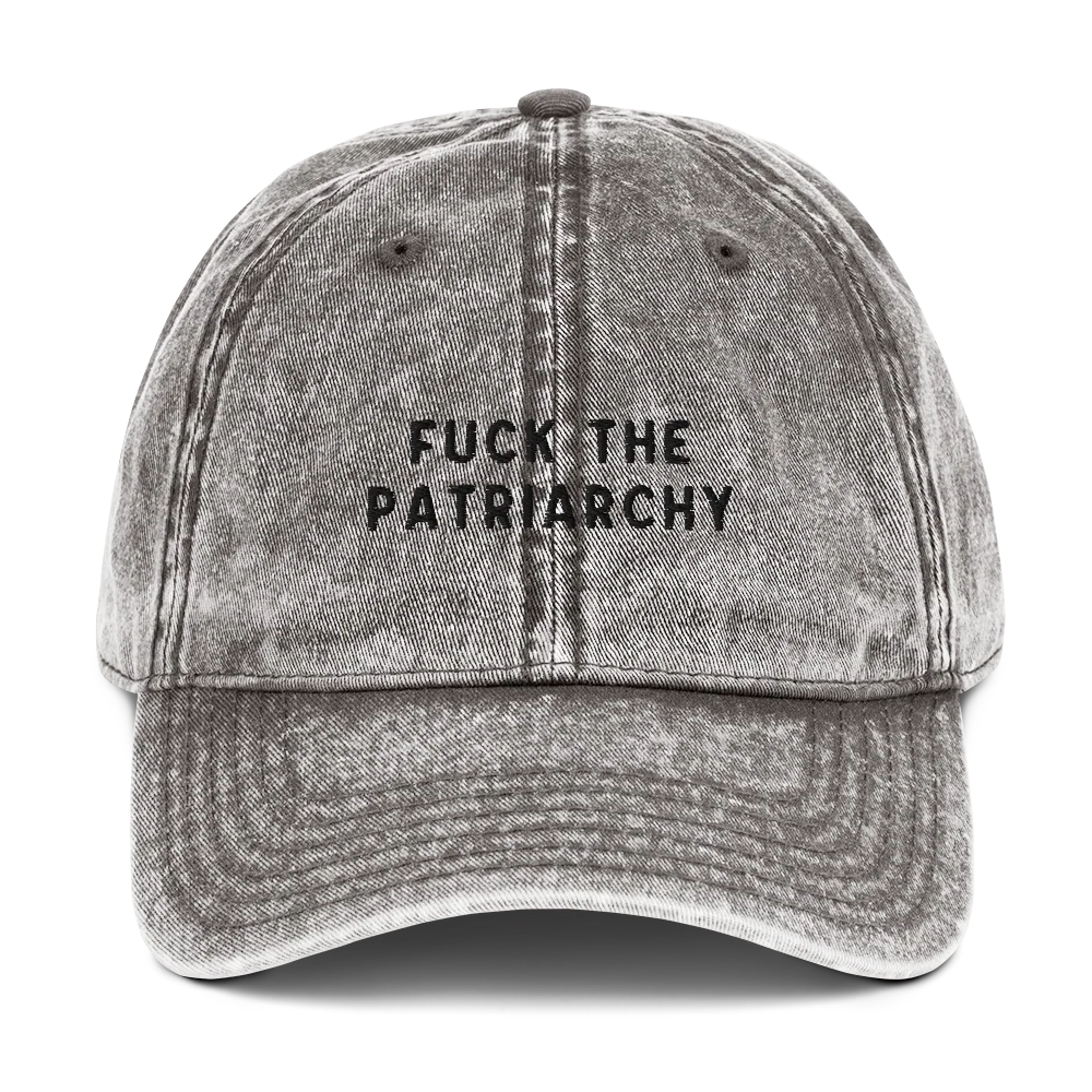 Fuck the Patriarchy Feminist Embroidered Vintage Cap - Image 11
