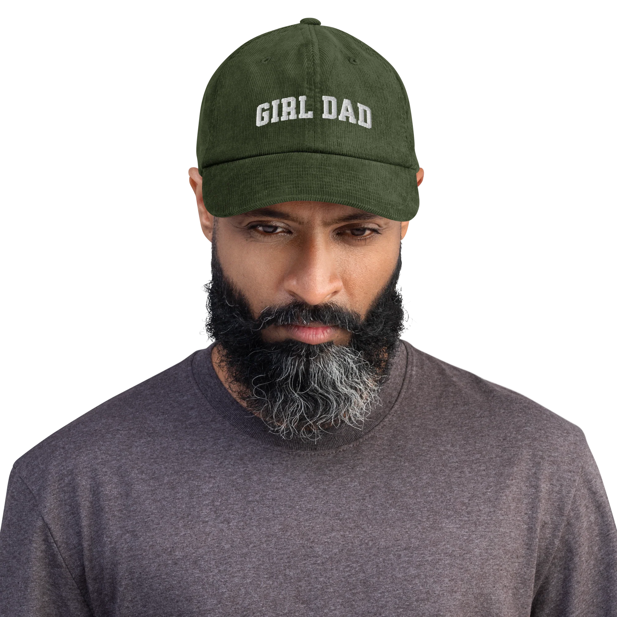 Girl Dad Embroidered Corduroy Hat - Image 5