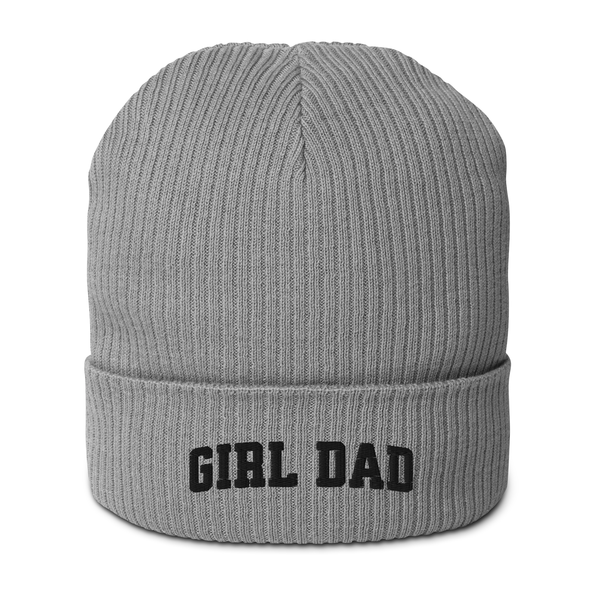 Girl Dad Embroidered Organic Ribbed Beanie - Image 4