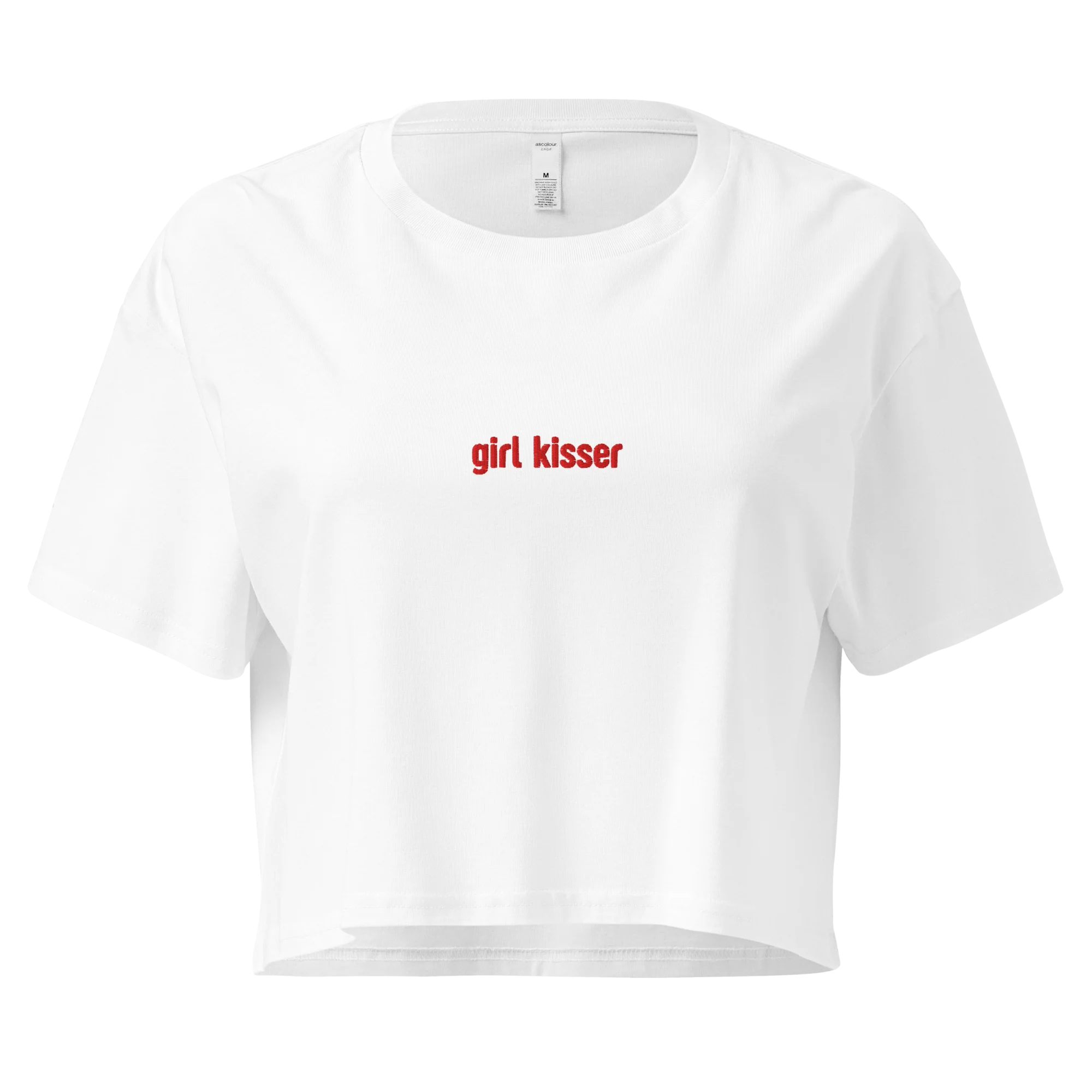 Girl Kisser Embroidered Crop Tee - Image 7